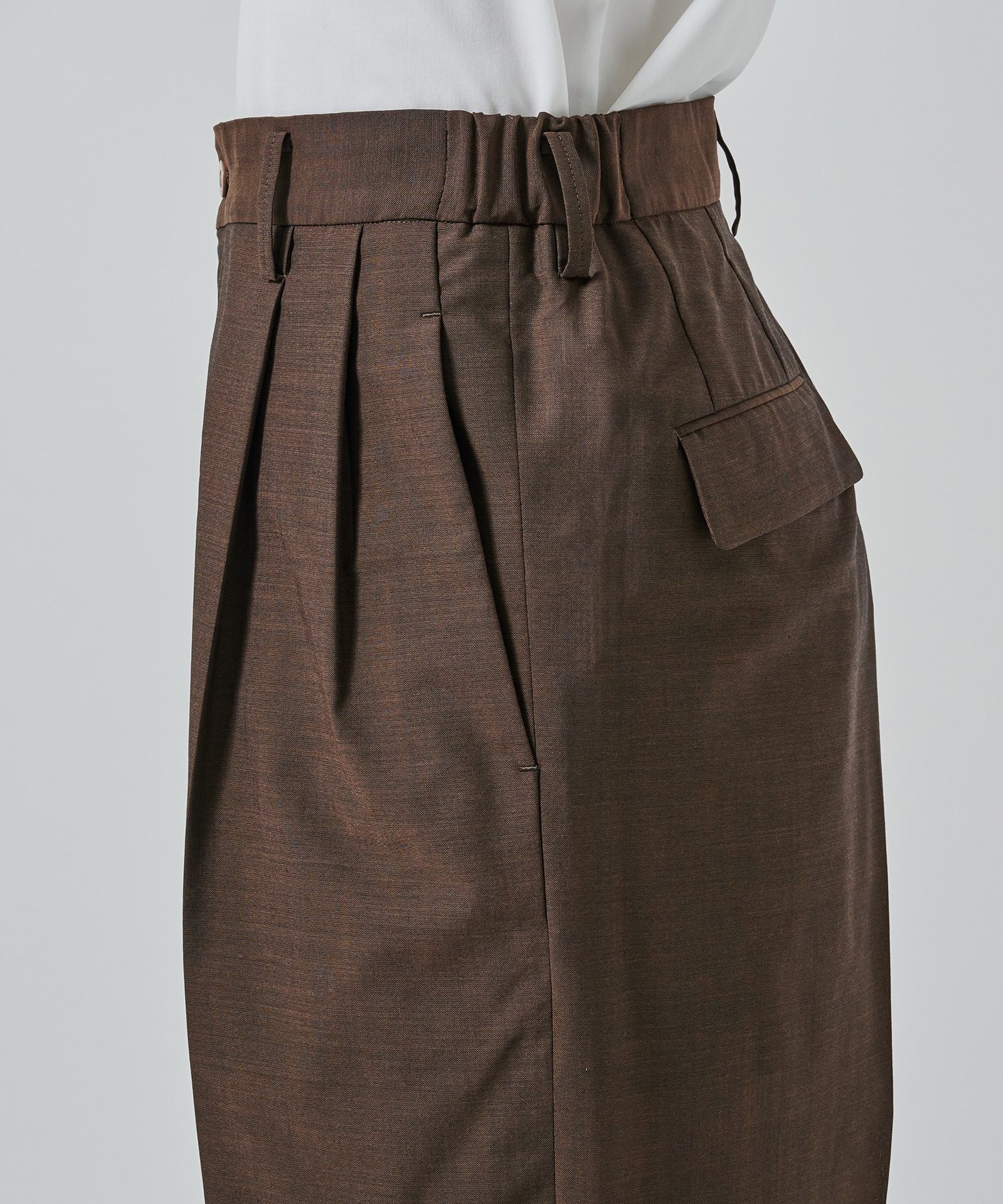 別注 TWO TUCKS WIDE TROUSERS IRENISA