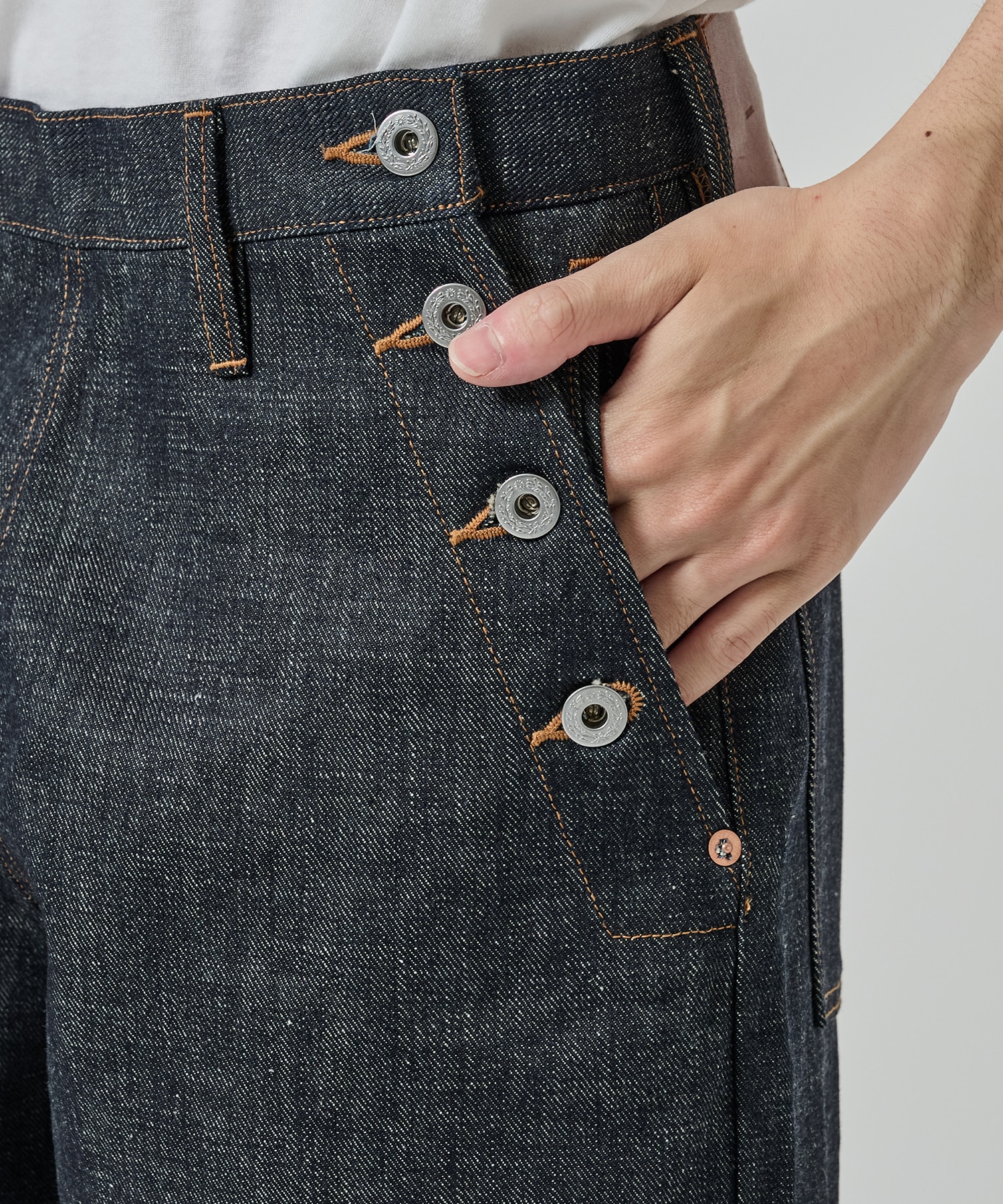 RIGID SAILOR DENIM PANTS SUGARHILL