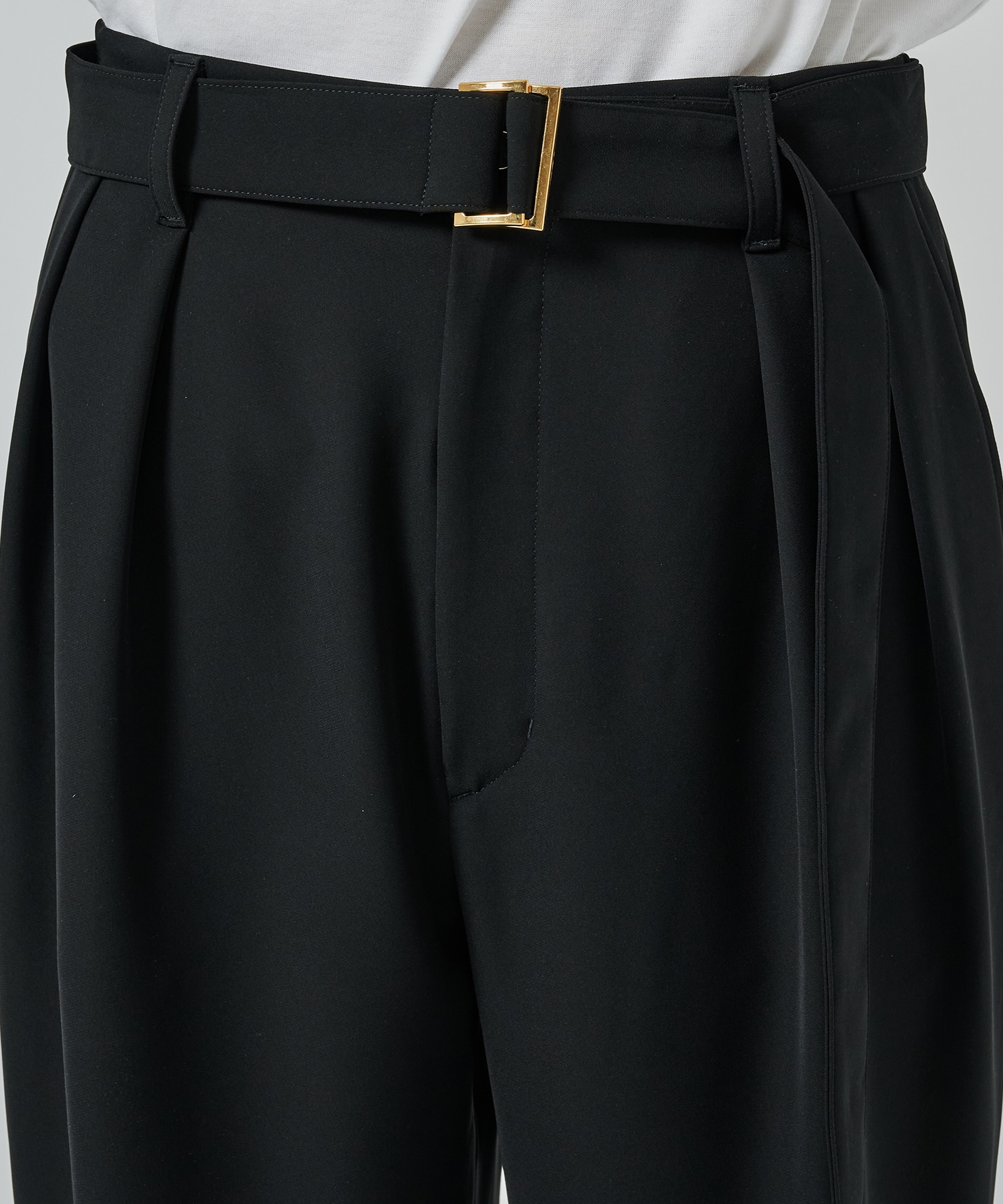 〈別注〉2Tuck Pants with Long Belt for STUDIOUS CULLNI
