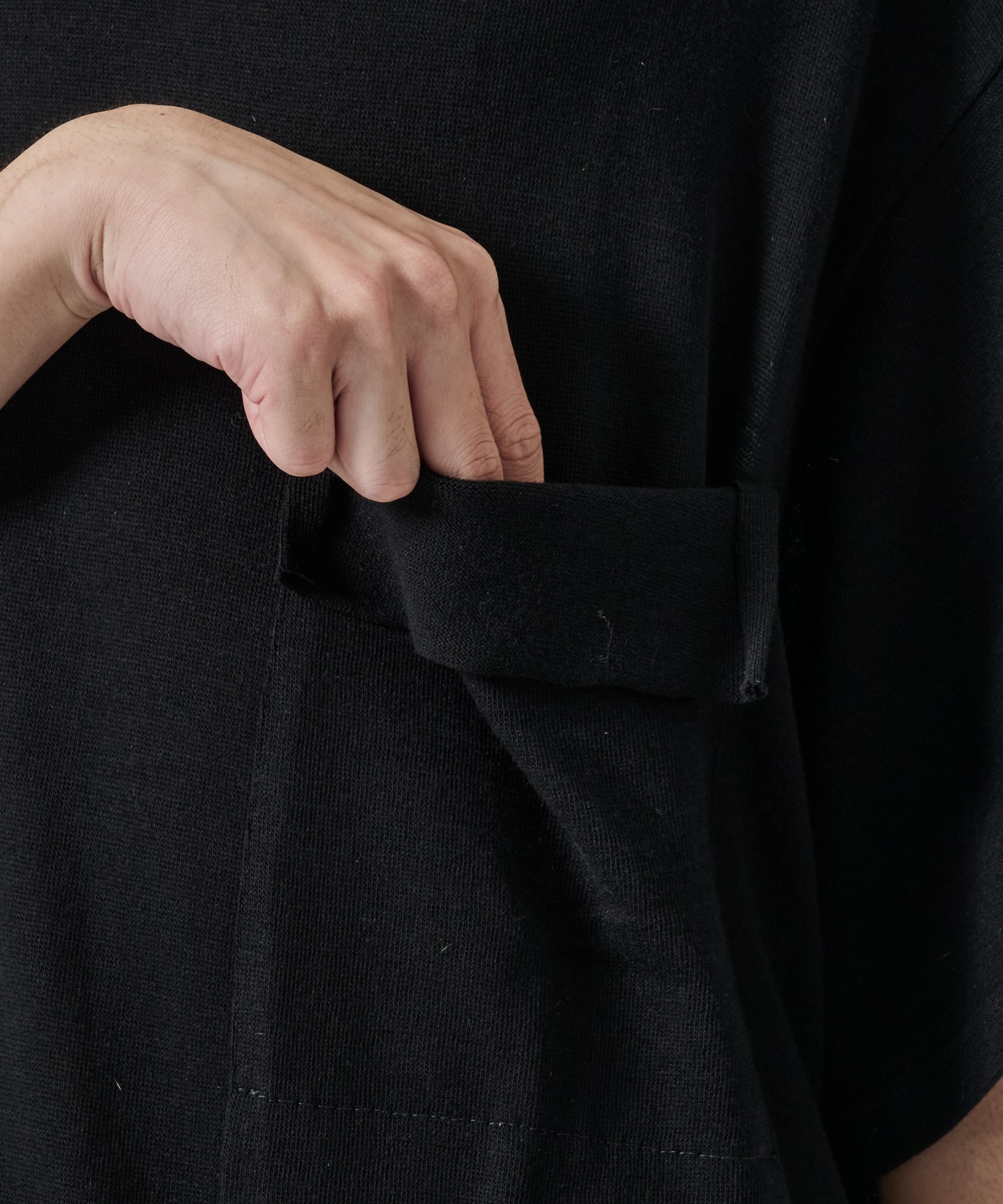 綿アンゴラ胸ポケットT Yohji Yamamoto