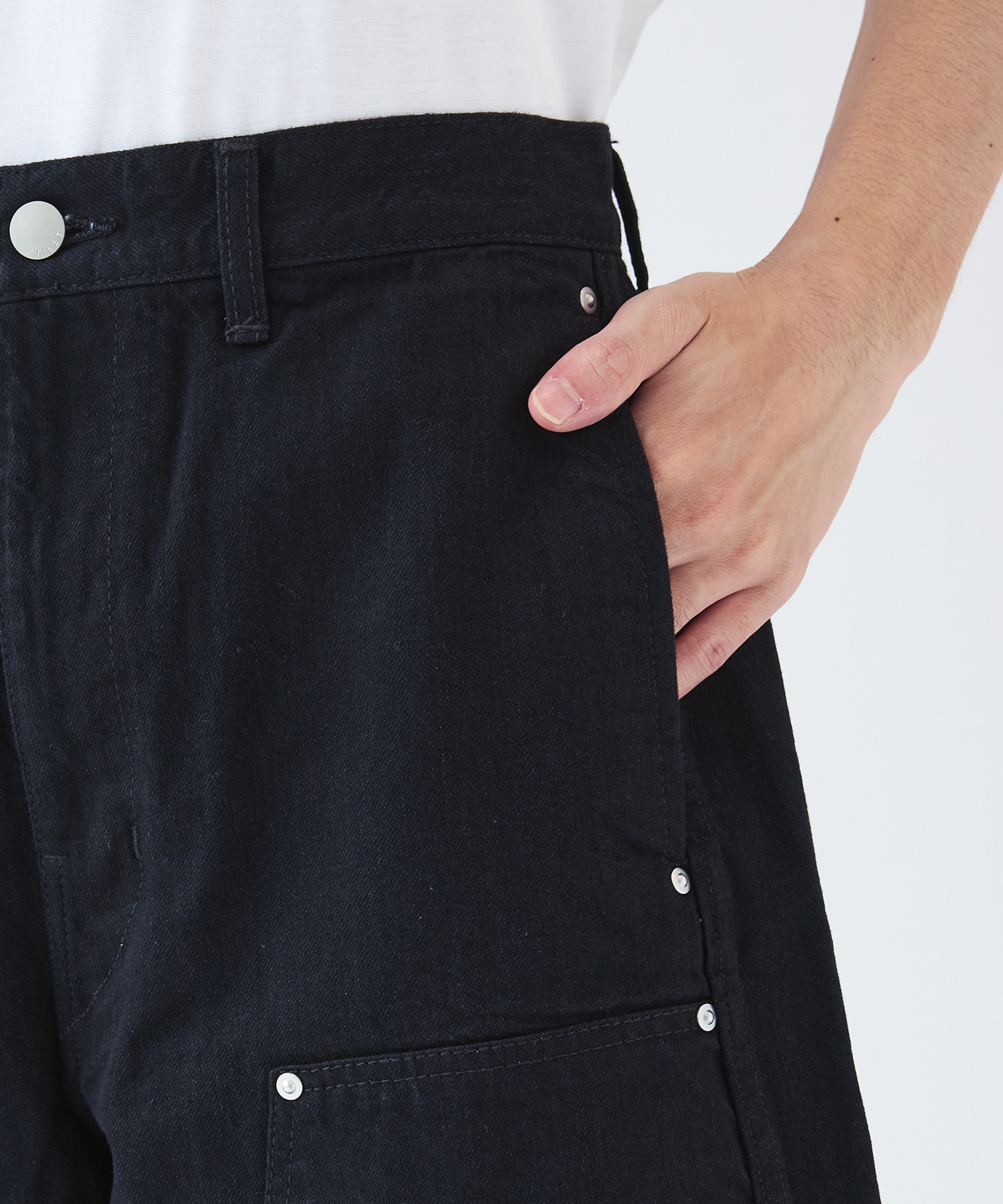 別注 OW DOUBLE KNEE DENIM SHORTS JieDa