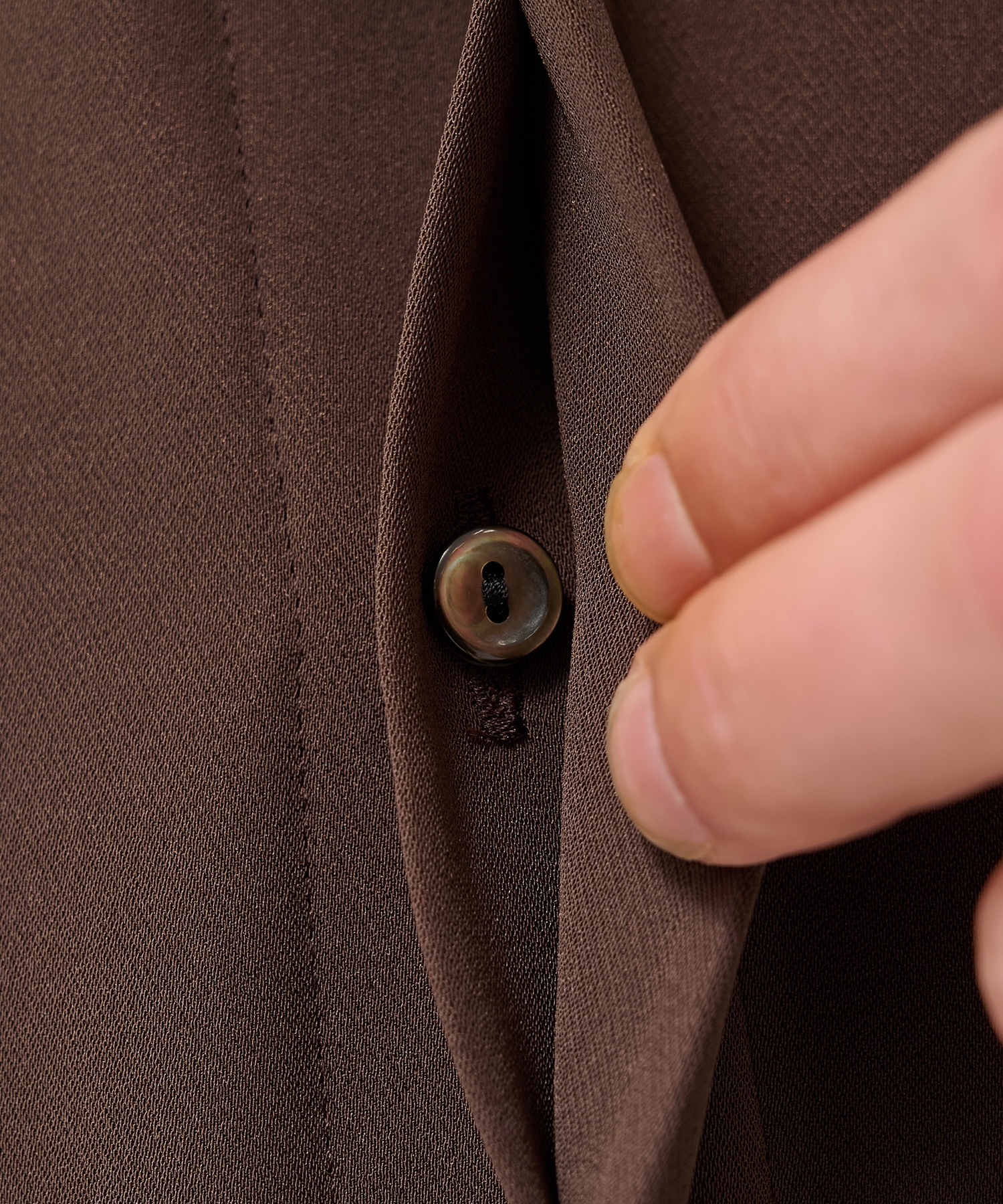 Double Cloth Twill Front Fly Chin Tab Shirt CULLNI