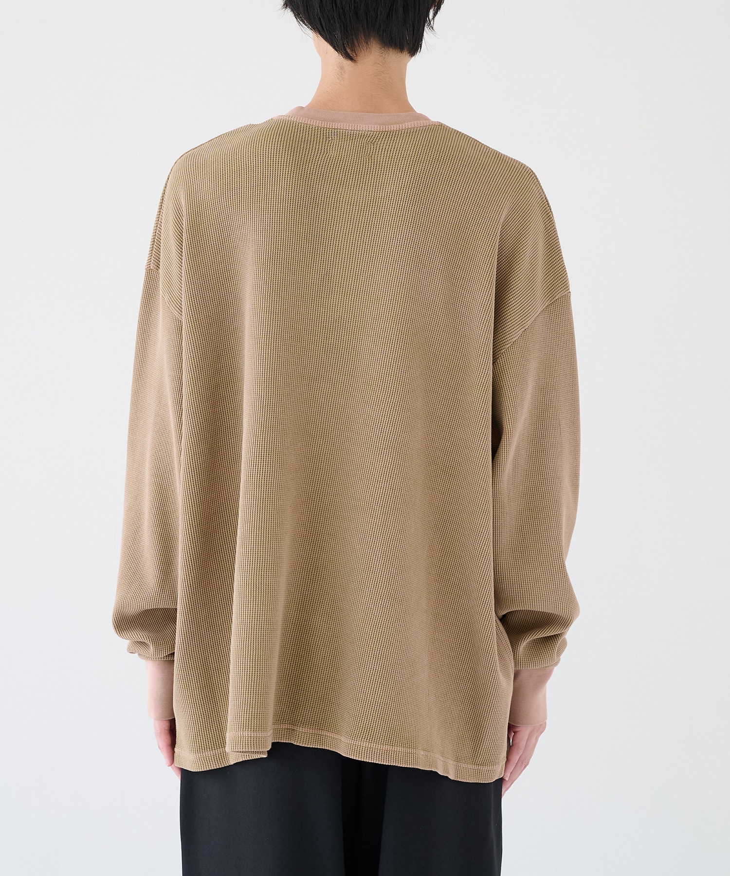 18G Garment Dye Waffle Henry Neck KANEMASA PHIL.