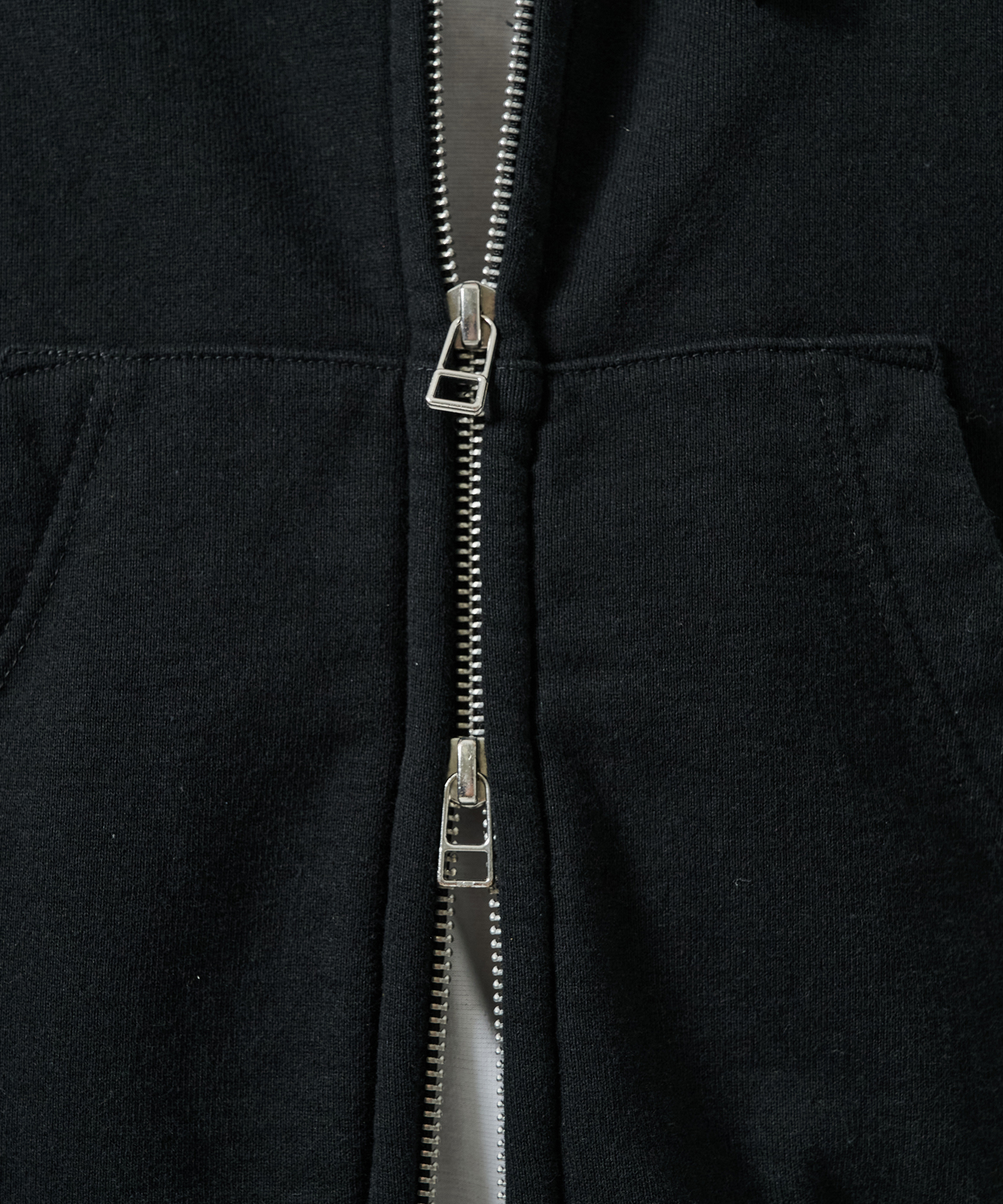 PANELLED ZIP UP HOODIE NVRFRGT