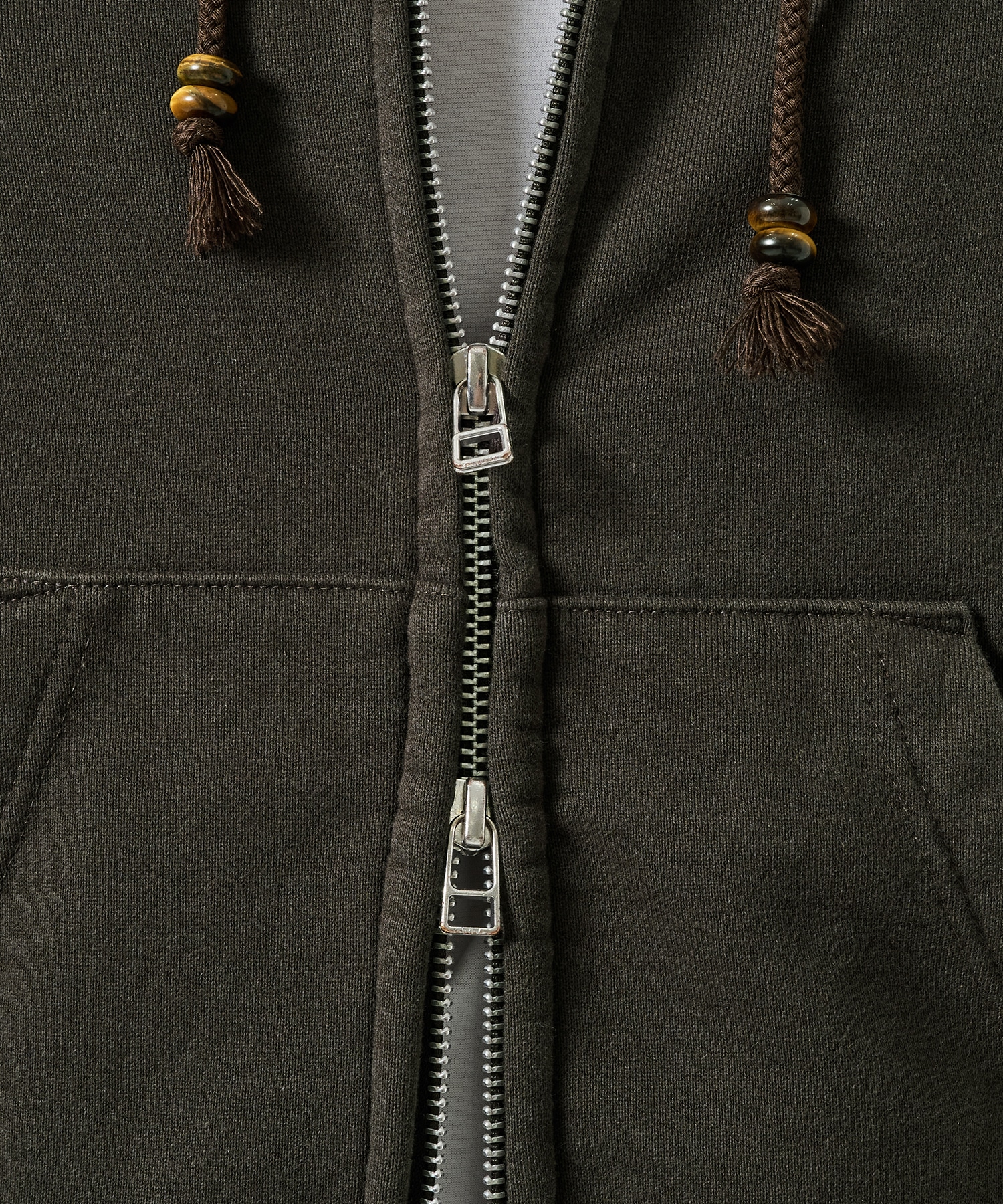 PANELLED ZIP UP HOODIE NVRFRGT