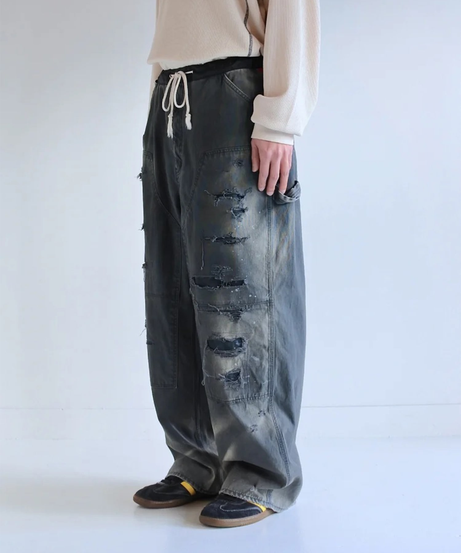 REMAKED DOUBLE KNEE DUCK PAINTER PANTS ANACHRONORM