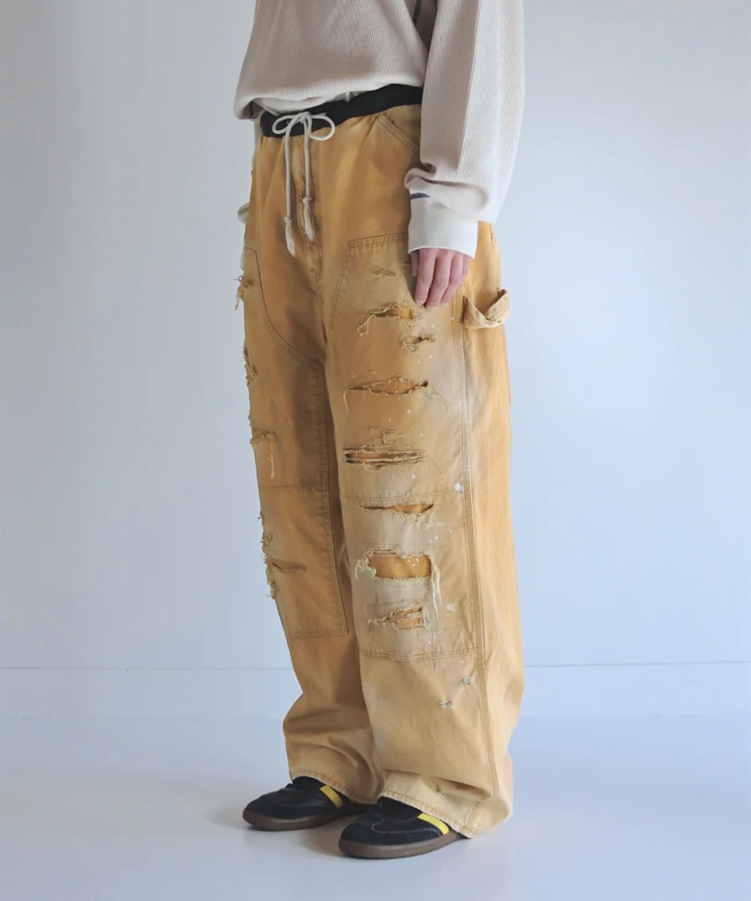 REMAKED DOUBLE KNEE DUCK PAINTER PANTS ANACHRONORM