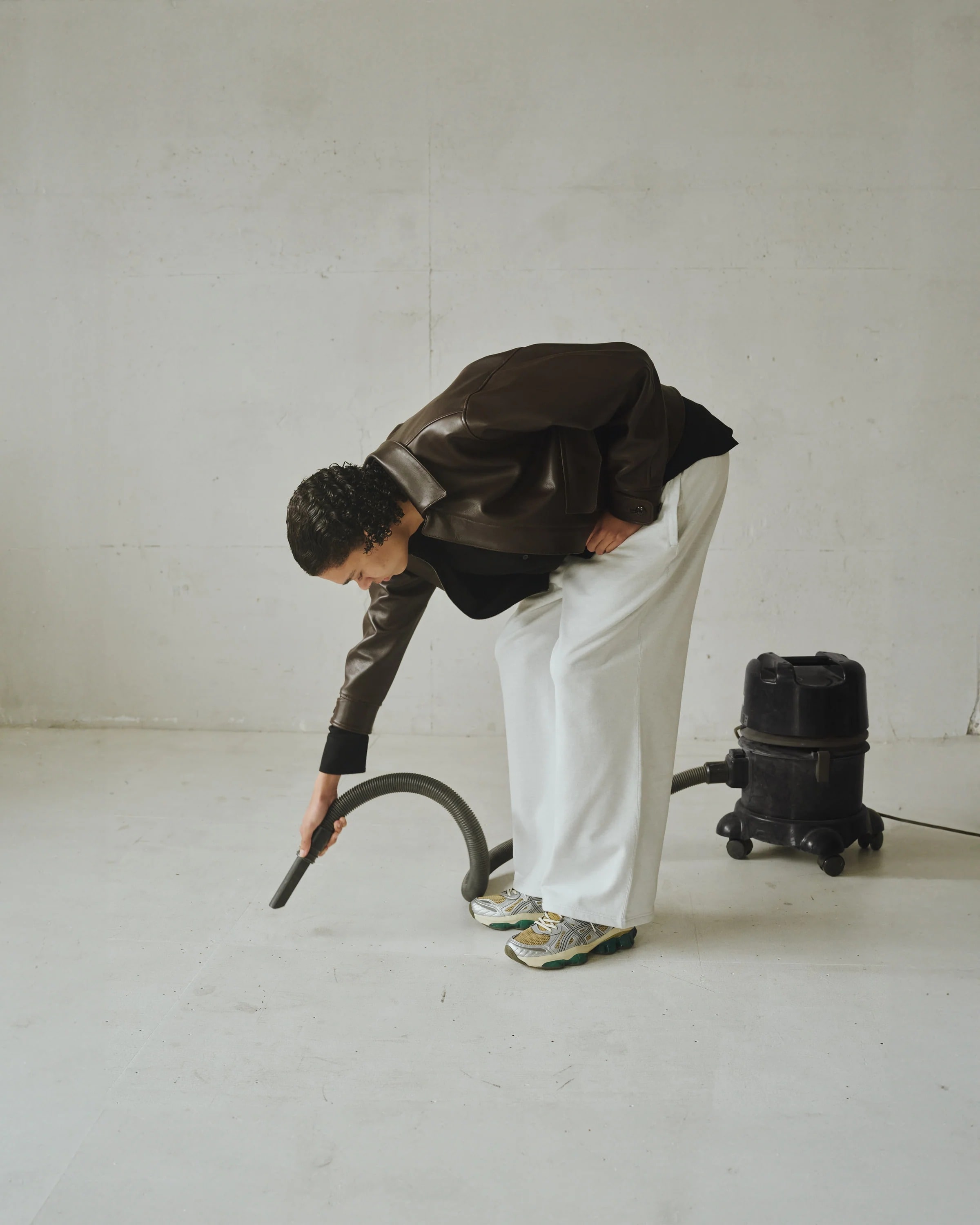 リサイクルスビンオーガニックコットン裏毛 / ワイドストレートイージーパンツ MARKAWARE/marka