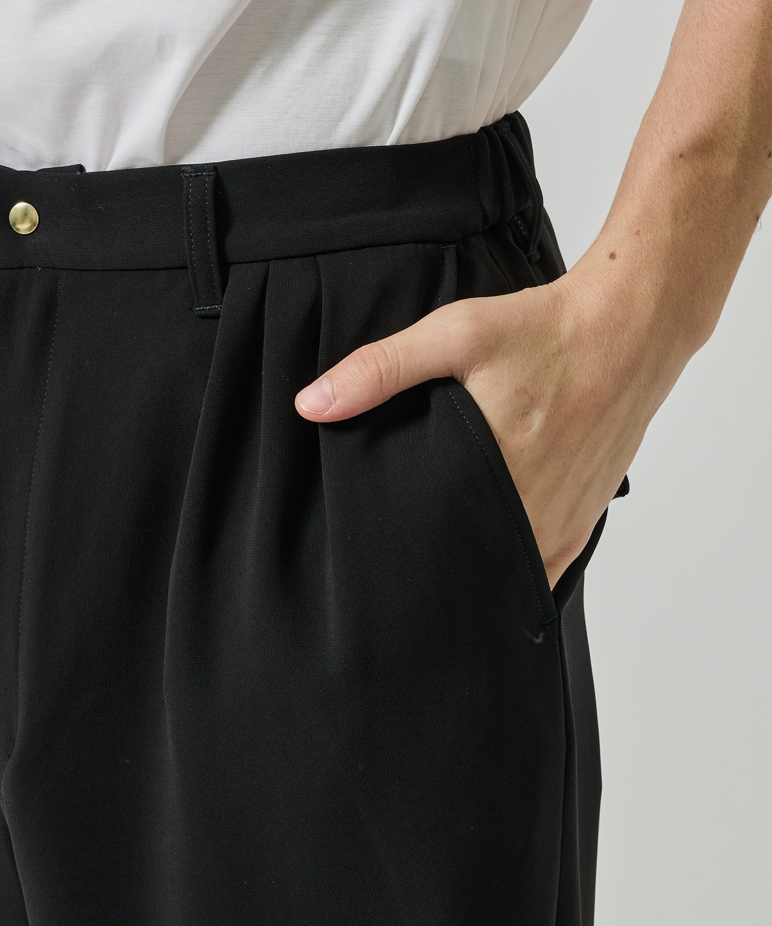 Double Cloth 3Tuck Semi Wide Pants CULLNI
