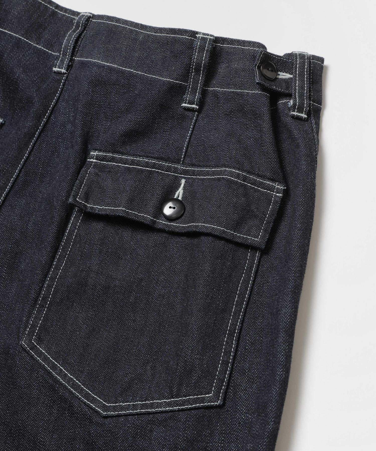 RINSE WASH 12oz CRUNCH DEINIM /UTILITY PANTS MR.OLIVE