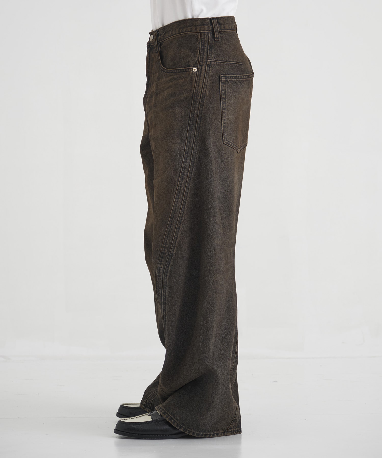 3D TWISTED WIDE LEG JEANS | NVRFRGT