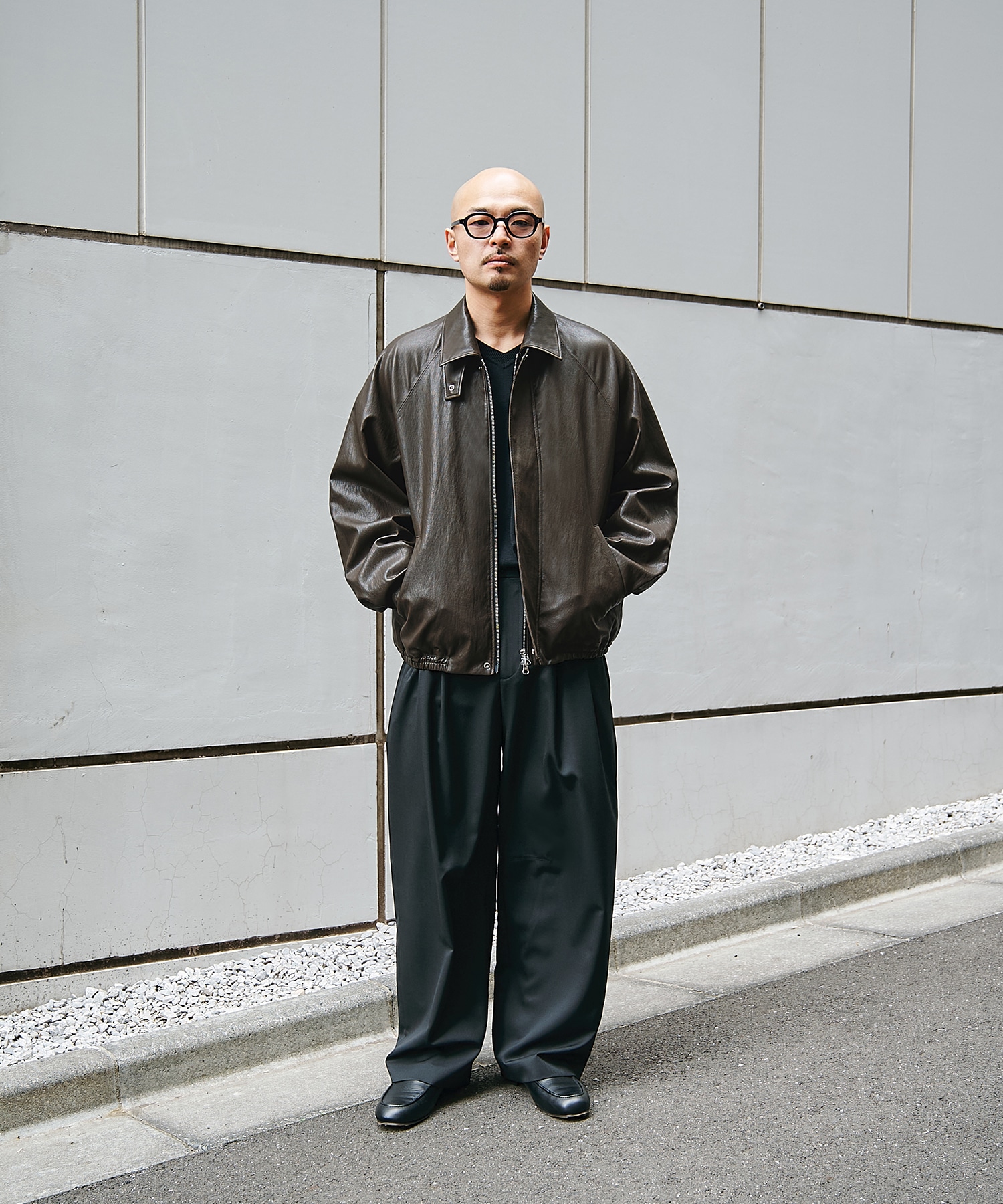 MODERN LEATHER BLOUSON STUDIOUS