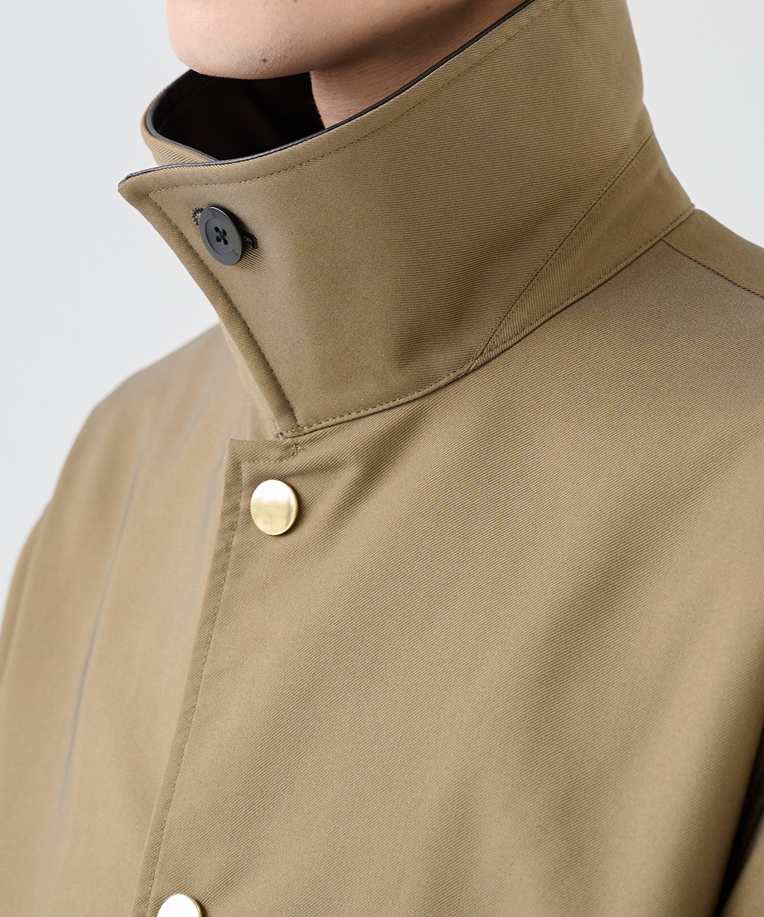 Chambray Gabardine Dot Button Coach Jacket CULLNI