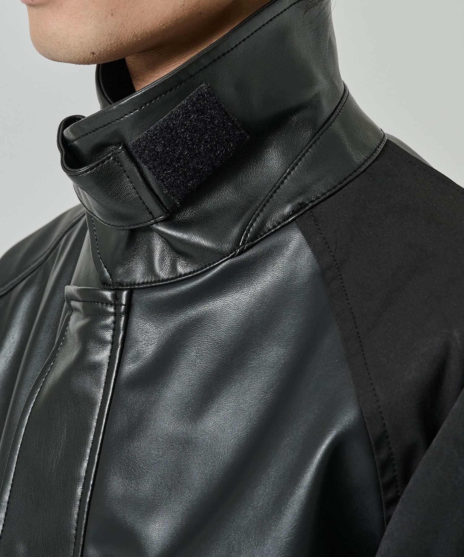 SYNTHETIC LEATHER PATCHWORK BLOUSON / HP-J011-051 COMME des GARCONS HOMME