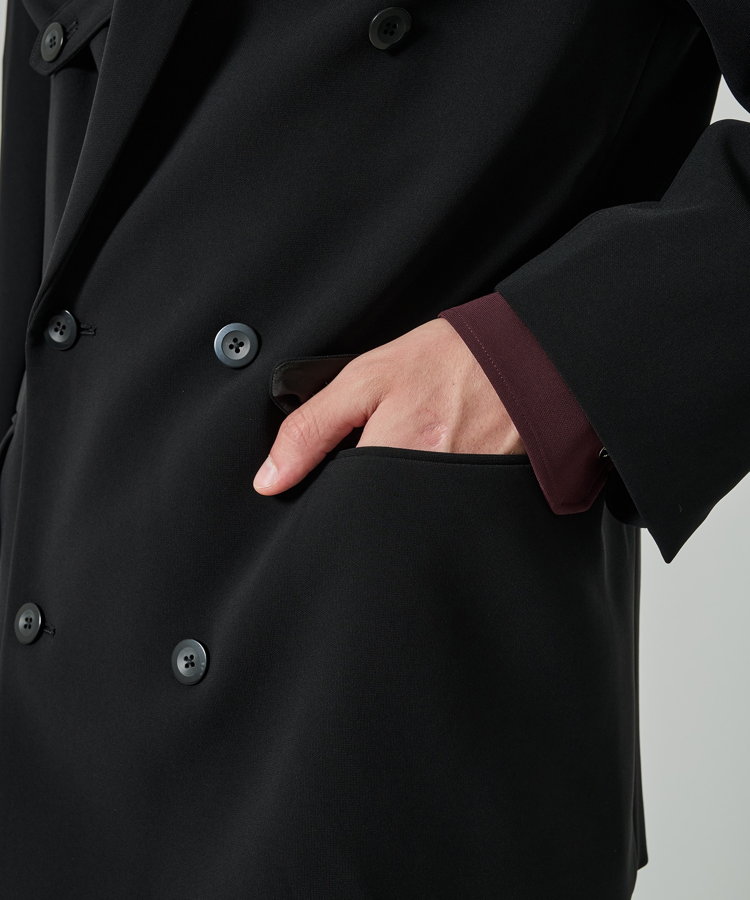 Double Cloth Slant Belt Tailored Jacket CULLNI