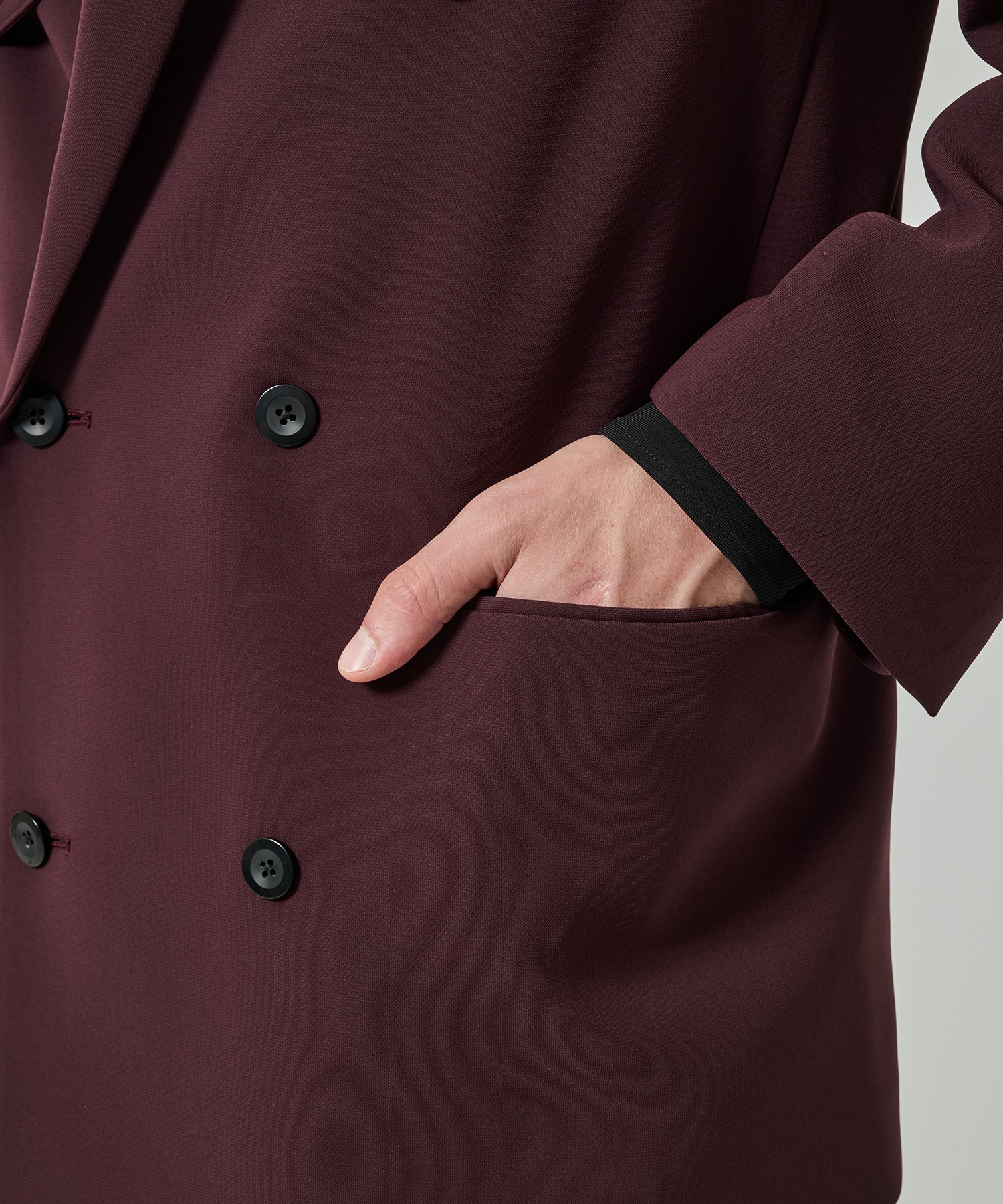 Double Cloth Slant Belt Tailored Jacket CULLNI
