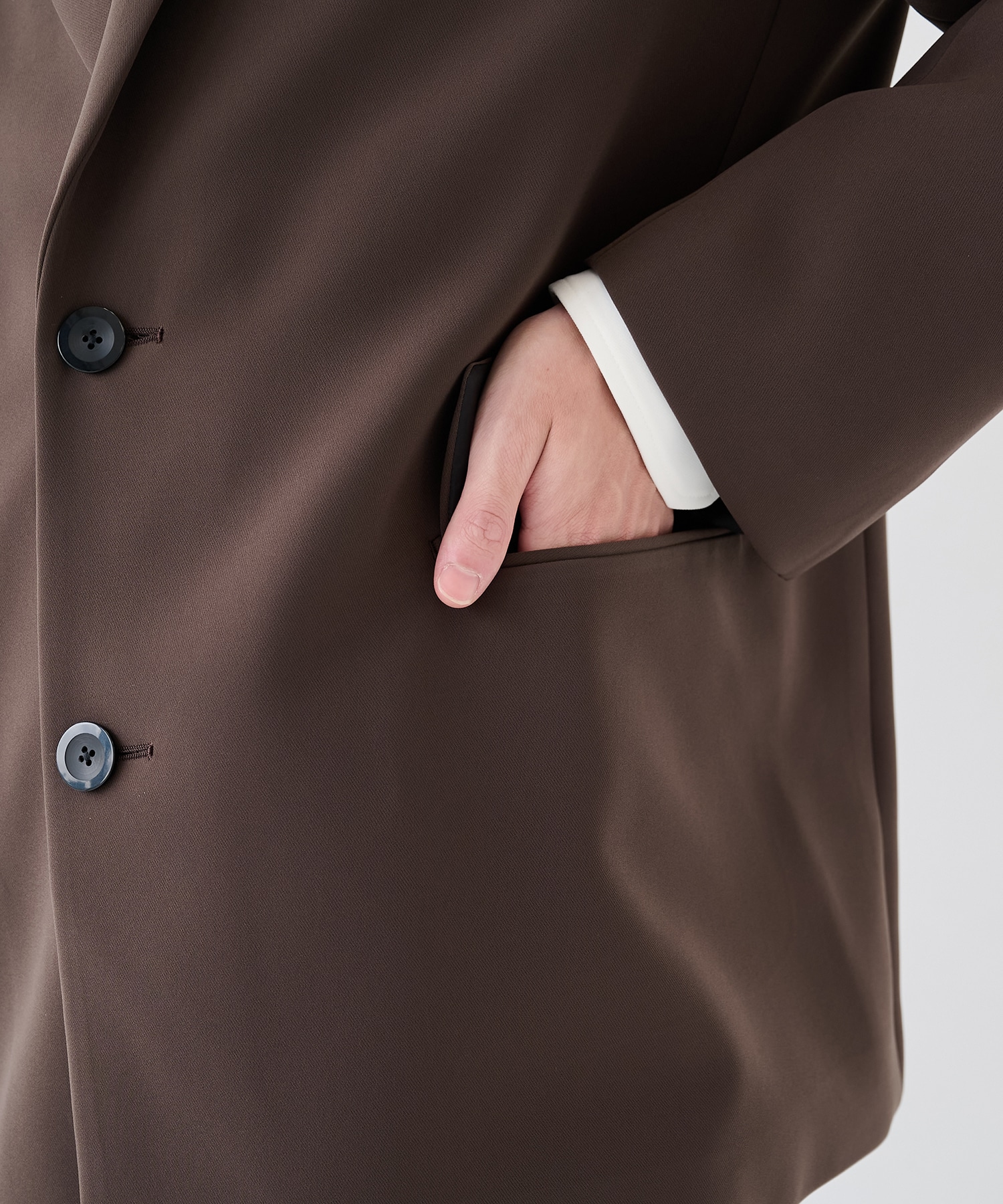 Double Cloth Twill Zip Pocket Tailored Jacket CULLNI