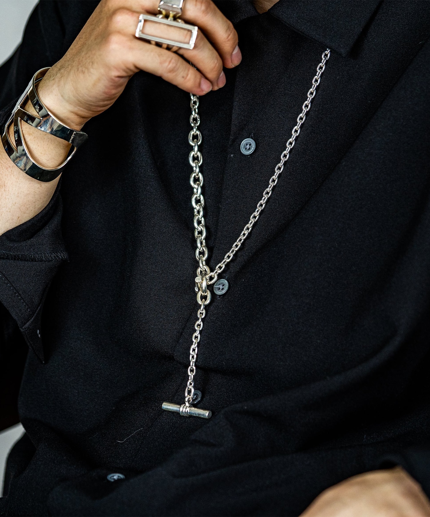 C-030 　Hang down necklace gradually WAKAN SILVER SMITH