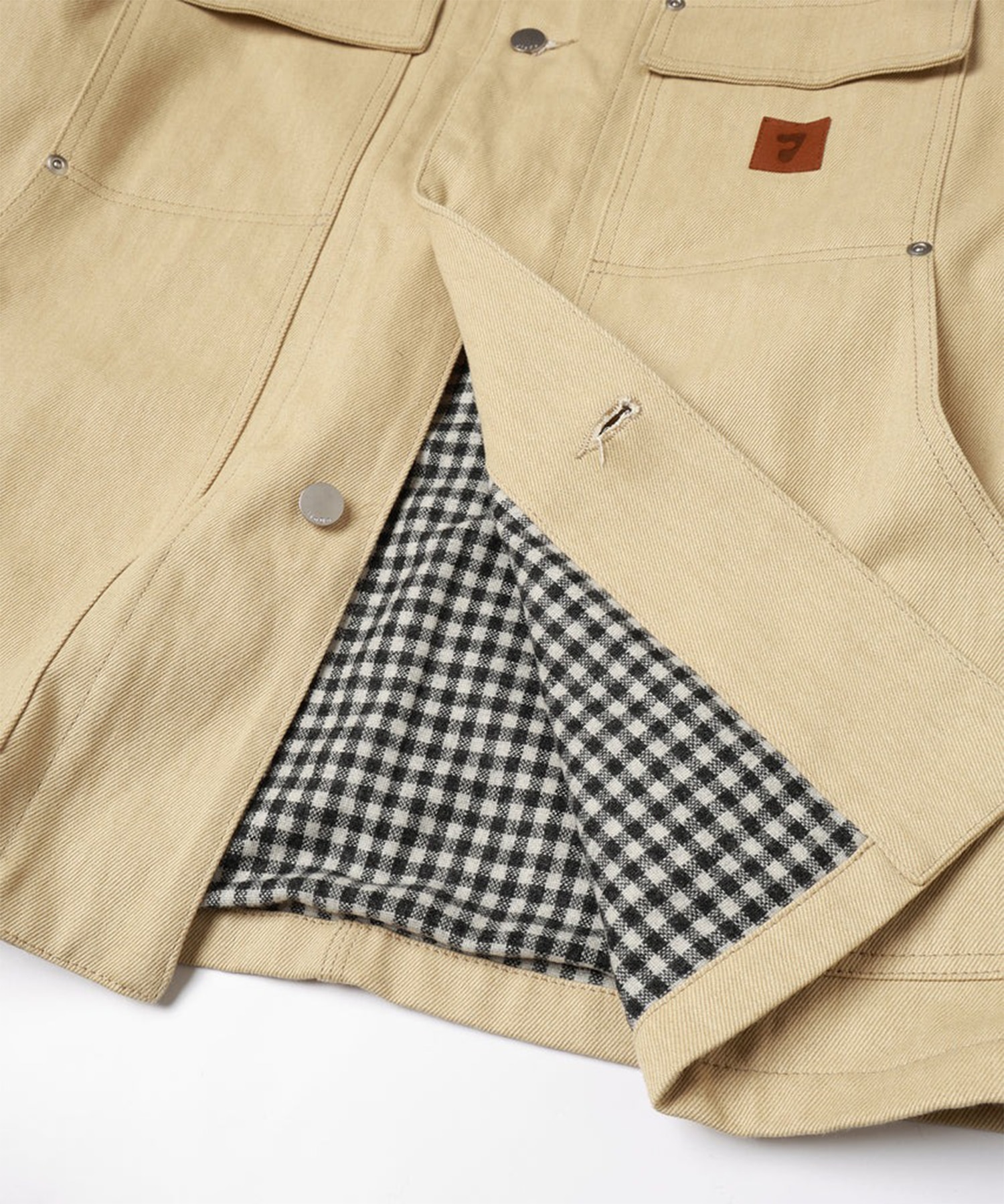 LEATHER COLLAR FADE COVERALL JieDa