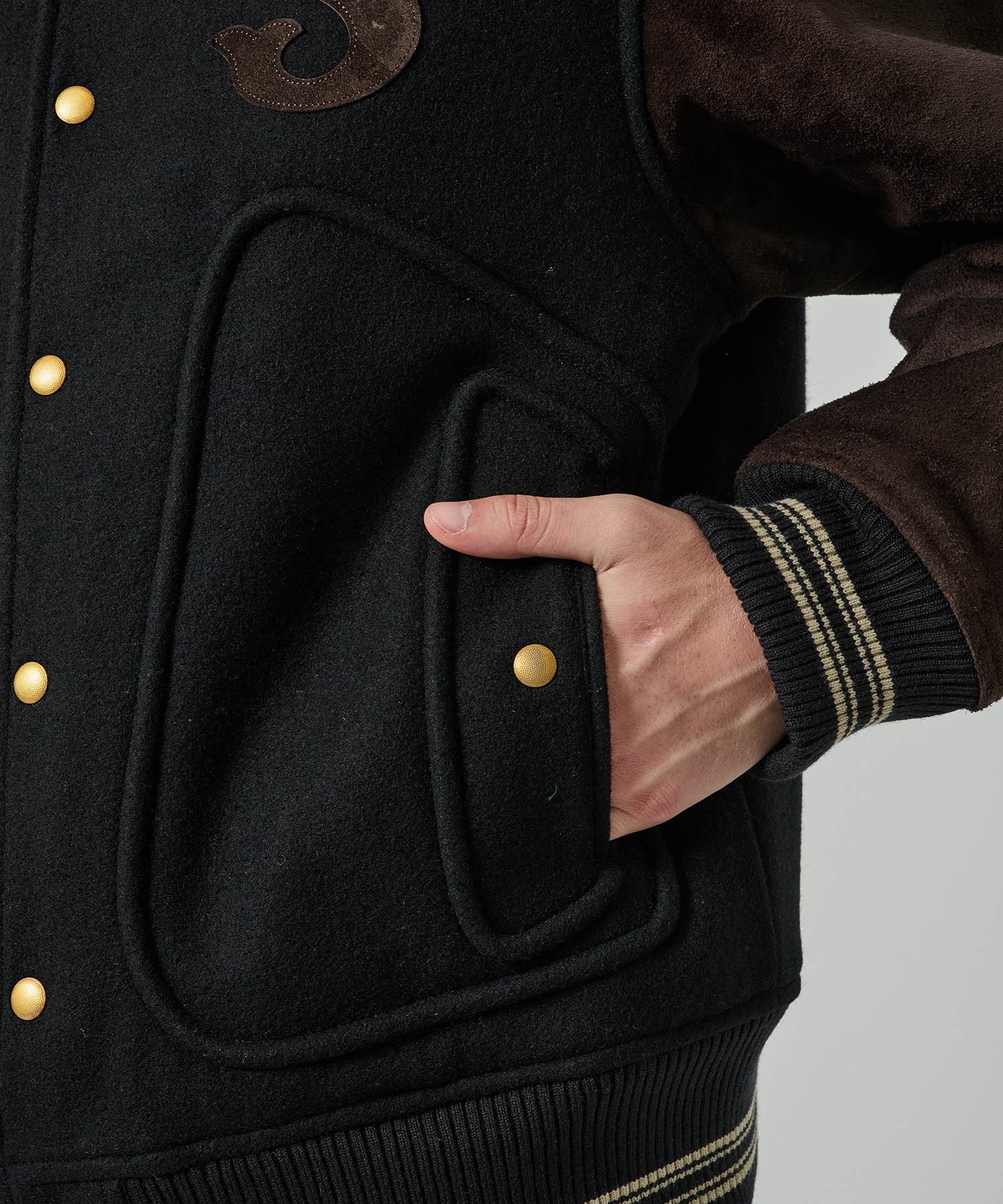LEATHER STUDIUM JACKET SUGARHILL
