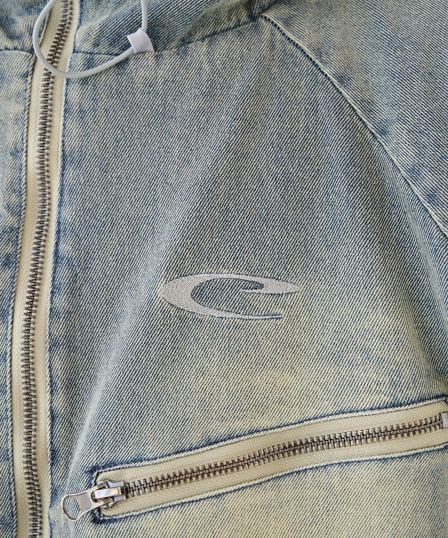 別注 CPG RHOMBUS POCKET FADE DENIM JACKET CPG