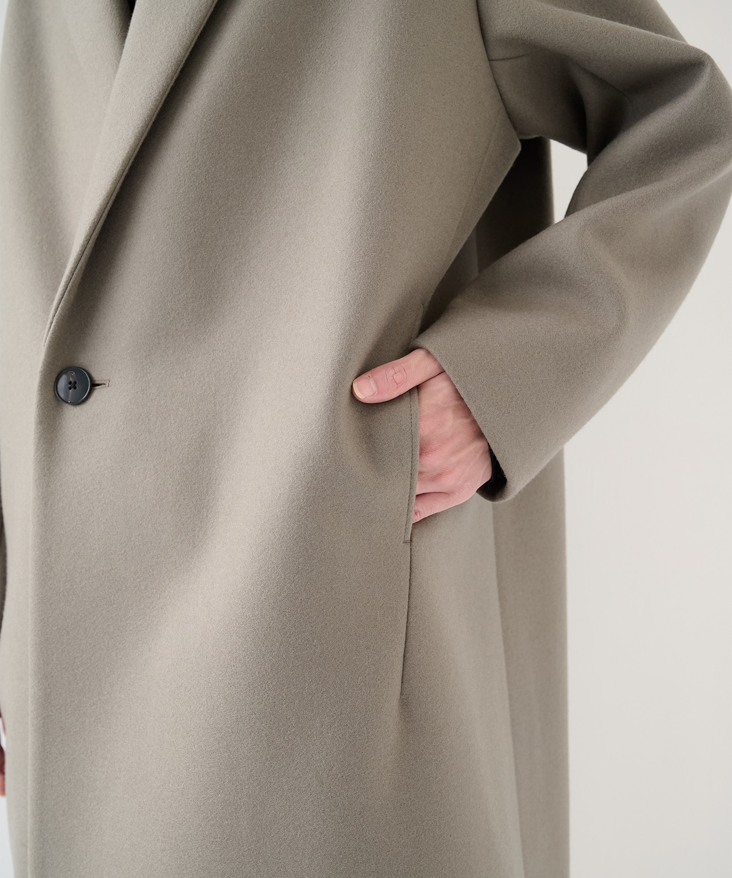 Super140 Wool Melton Over Chester Coat STUDIOUS