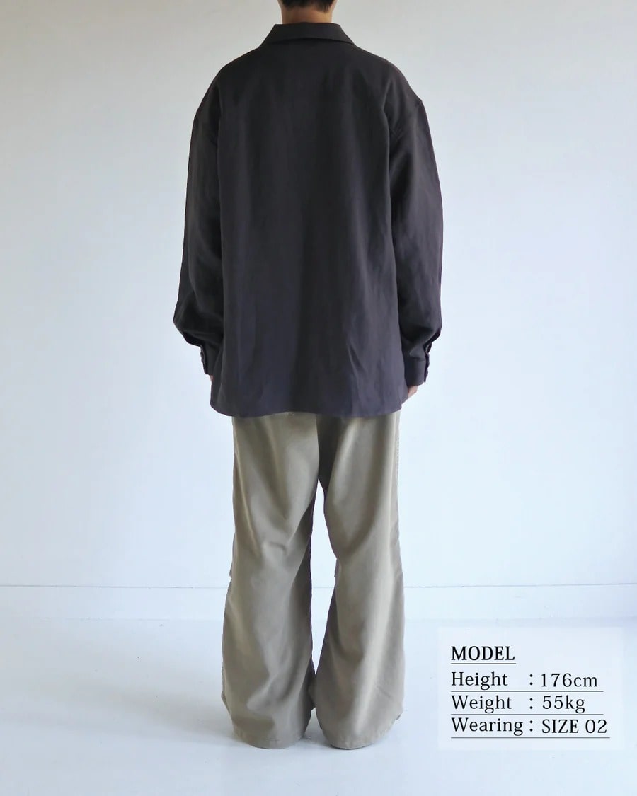 DRAPE LINE OPEN COLLOR SHIRTS ANACHRONORM