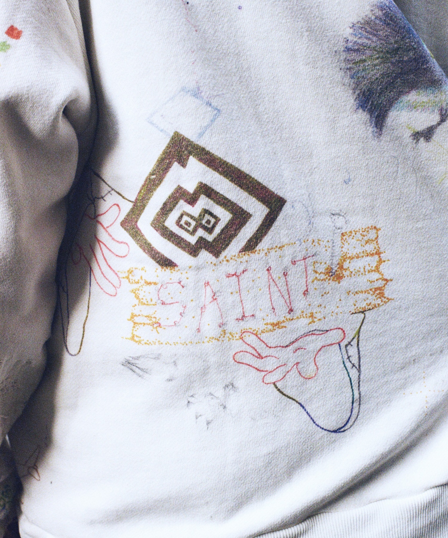 SM-MK8-0000-C17/COCO_DOUBLE FACE HOODIE/WHT SAINT M××××××