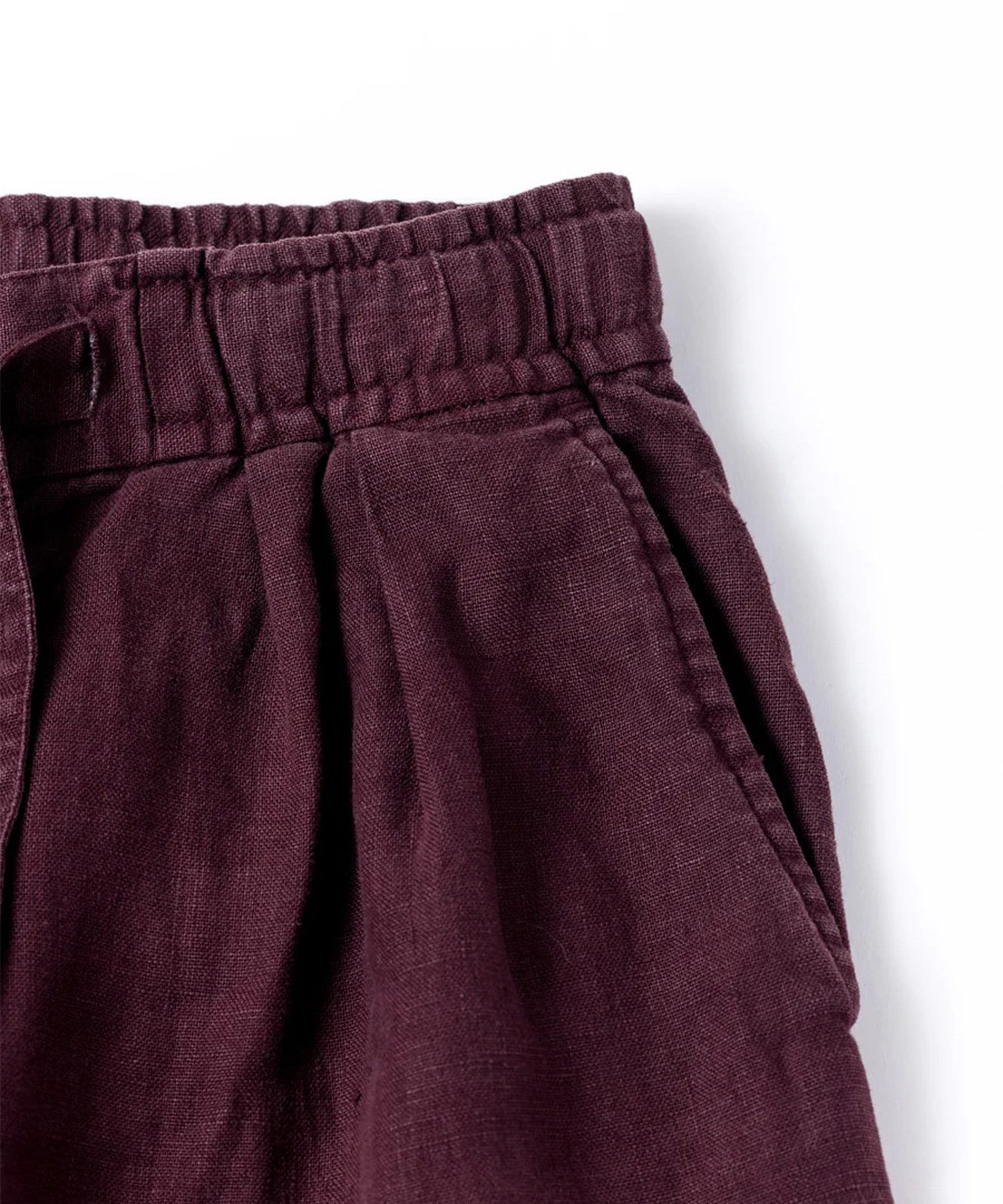 SULFUR DYED LINEN WIDE EASY PANTS ANACHRONORM