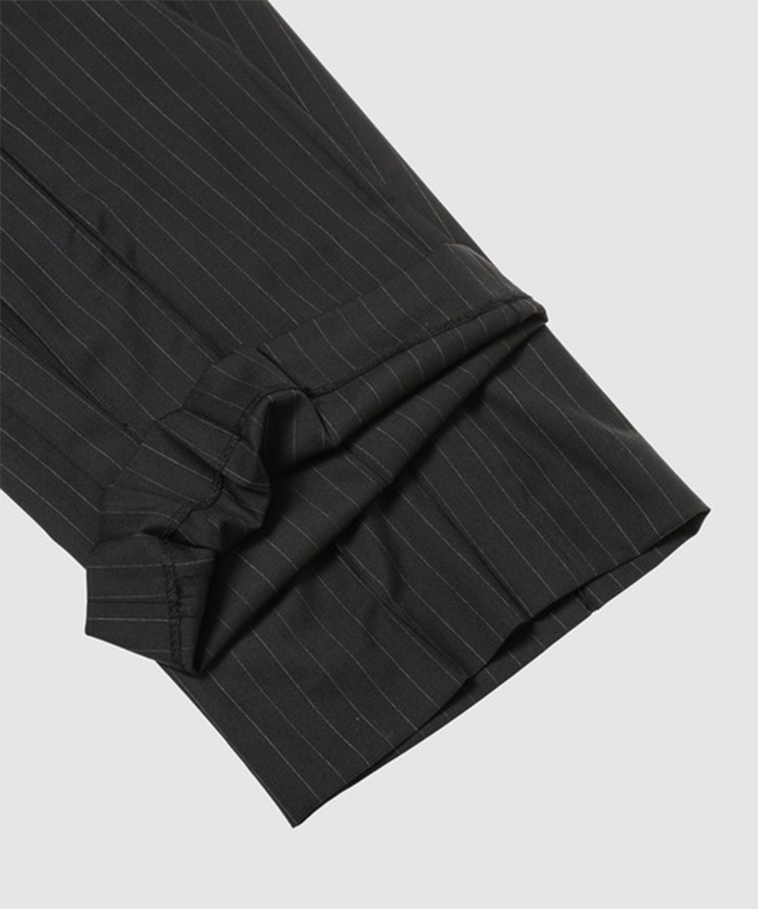 Pleated Stripe Summer Wool Pants KHOKI