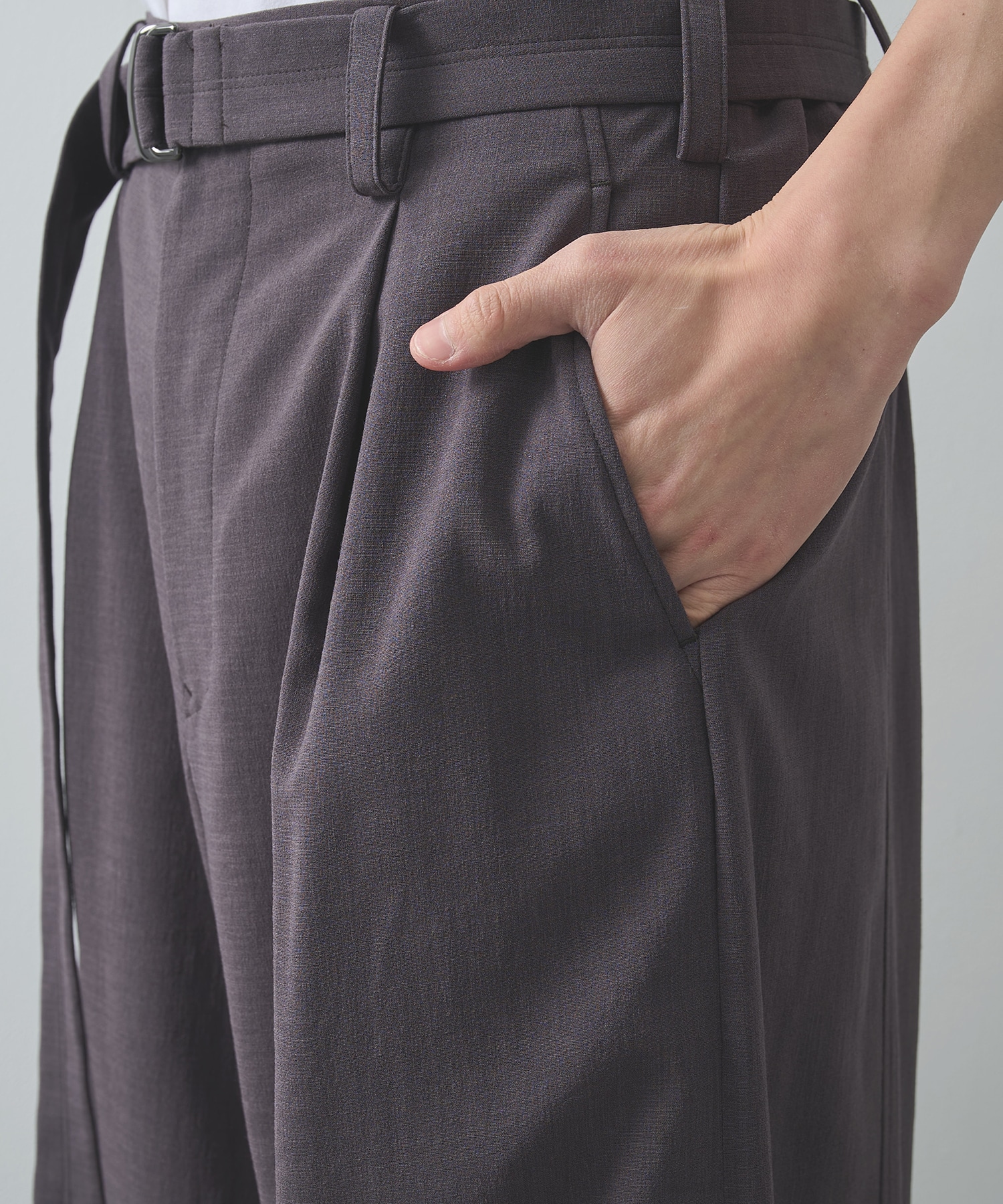 別注 Belted Wide Flare Pants UJOH HOMME