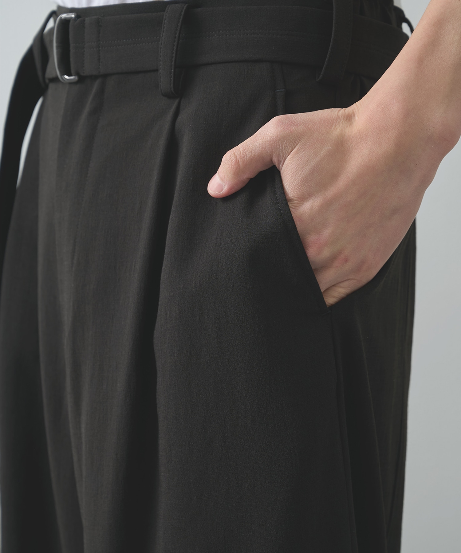 別注 Belted Wide Flare Pants UJOH HOMME