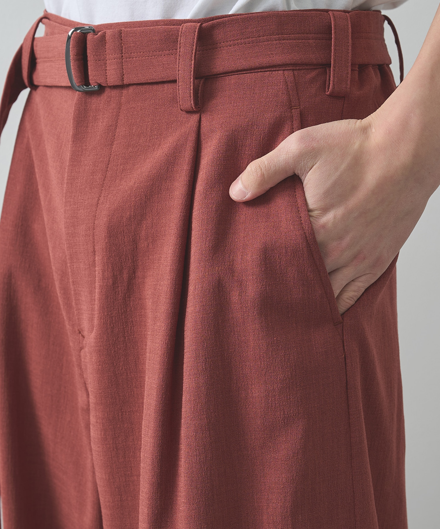 別注 Belted Wide Flare Pants UJOH HOMME