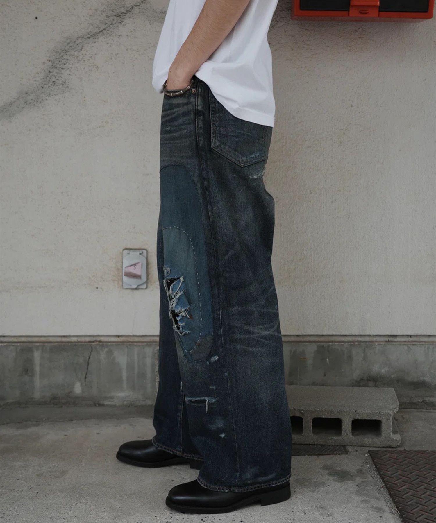 REMAKED WIDE 5P DENIM PANTS ANACHRONORM