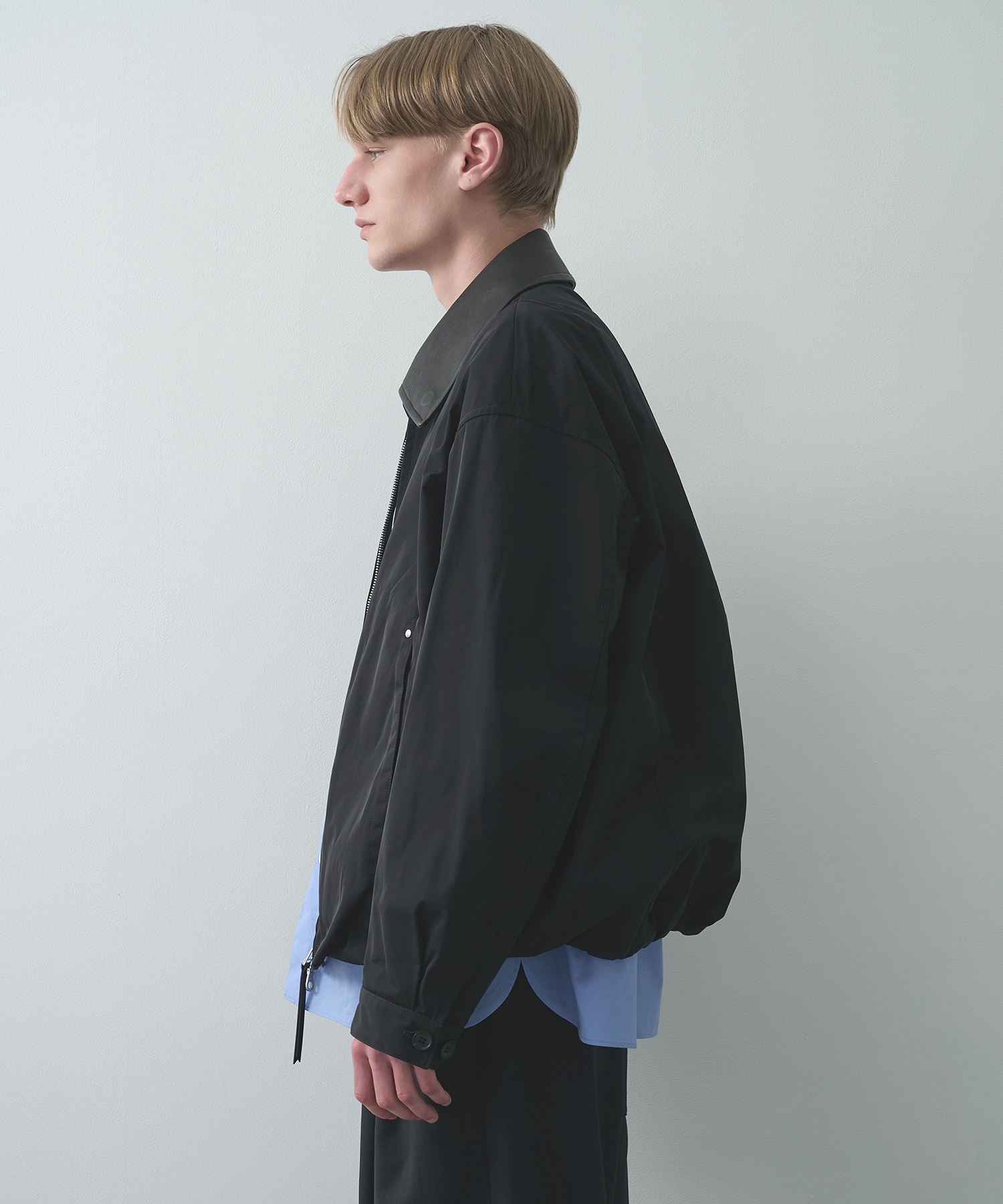 Leather collar Balloon Blouson STUDIOUS