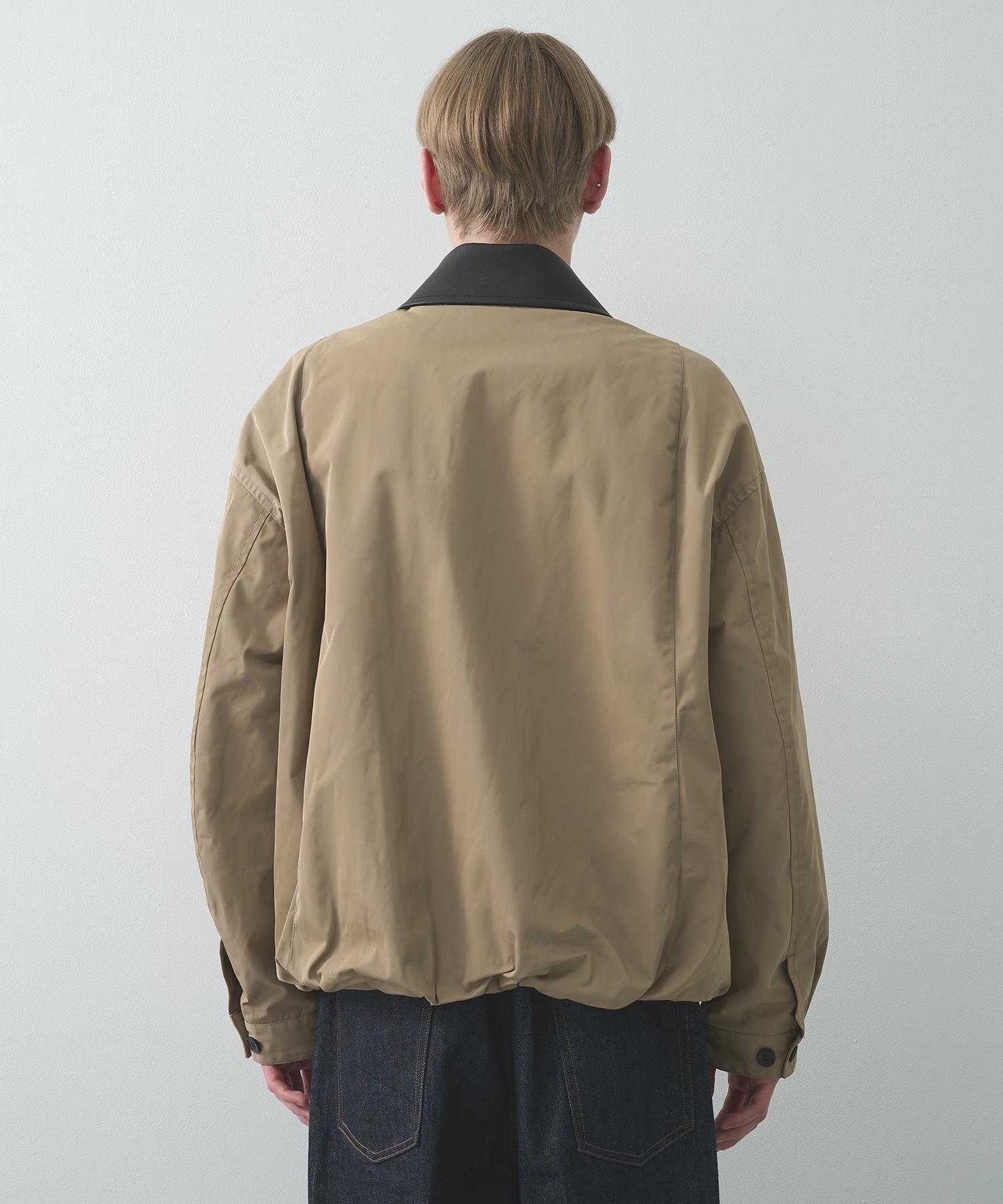 Leather collar Balloon Blouson STUDIOUS
