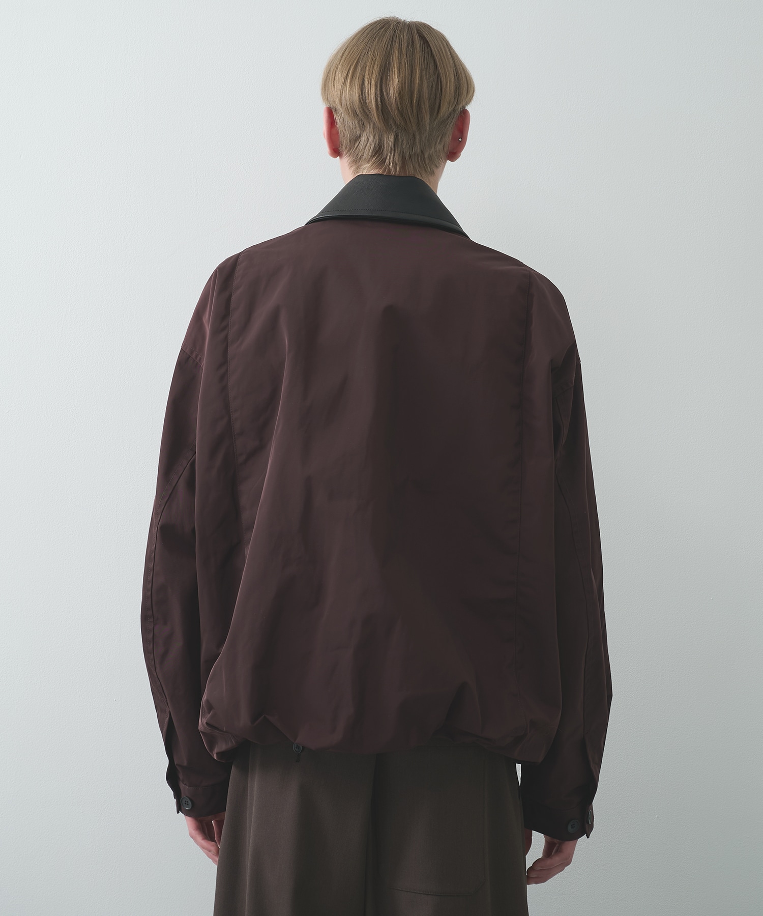 Leather collar Balloon Blouson STUDIOUS
