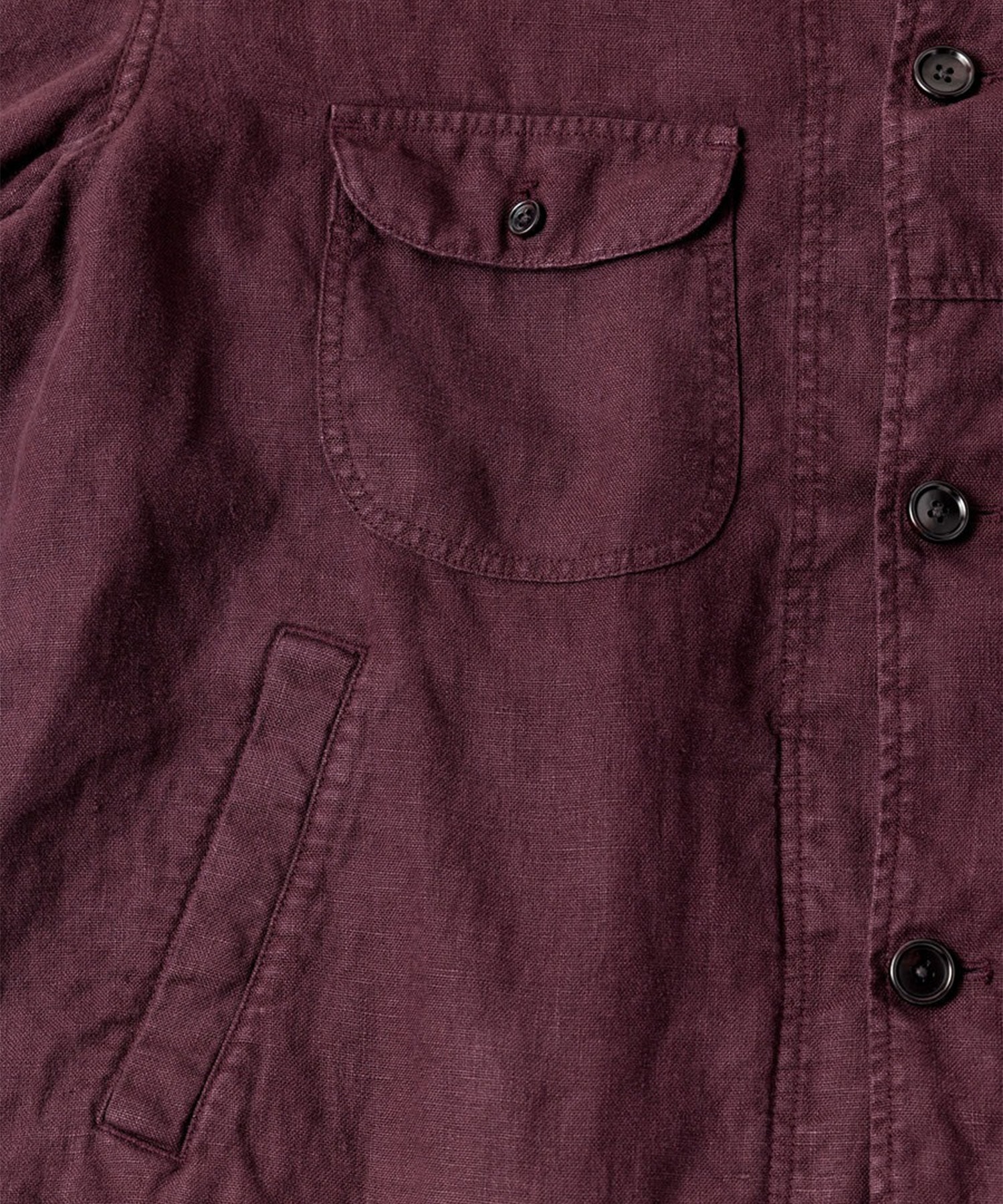 SULFUR DYED LINEN UTILITY JACKET ANACHRONORM