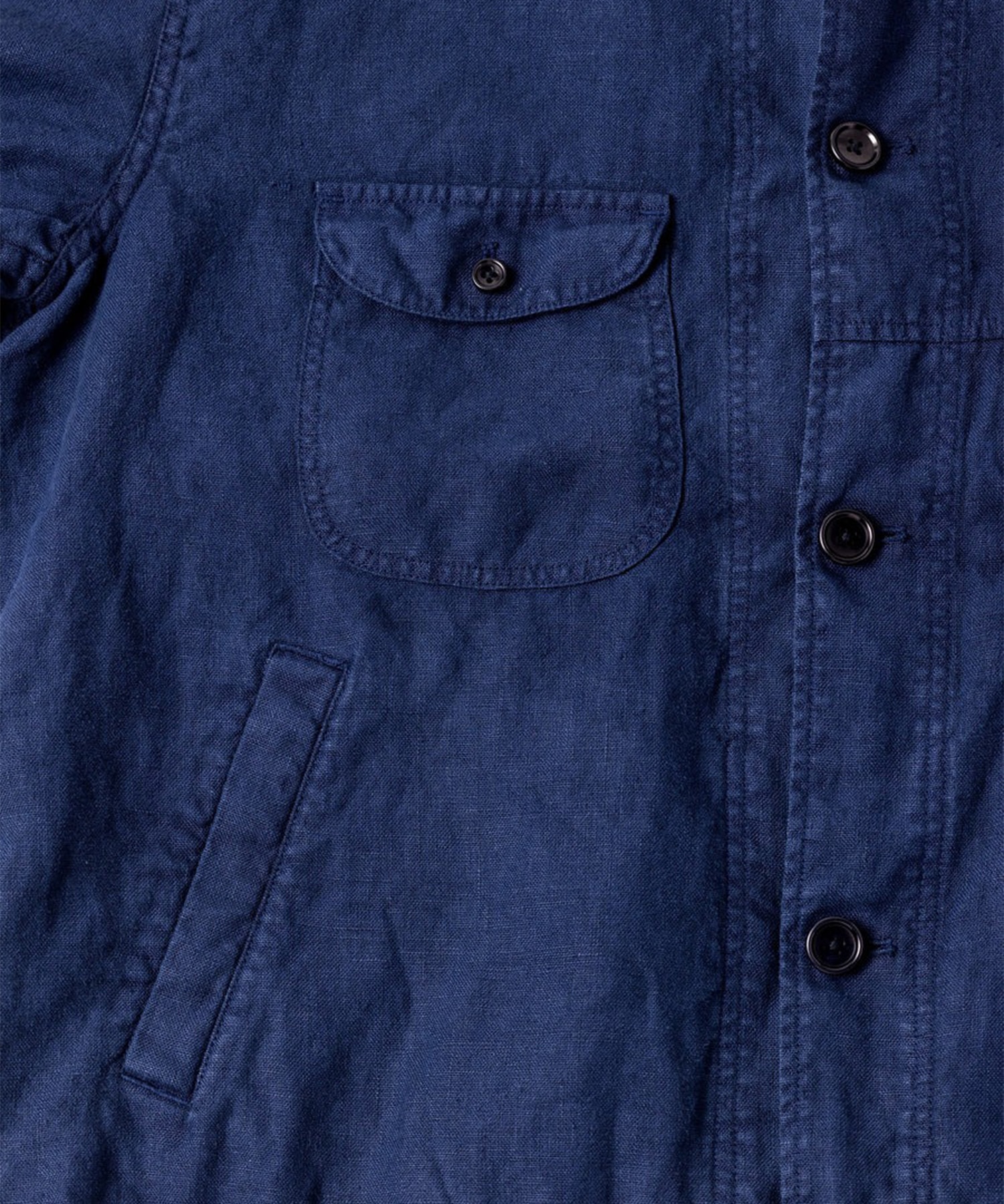 SULFUR DYED LINEN UTILITY JACKET ANACHRONORM
