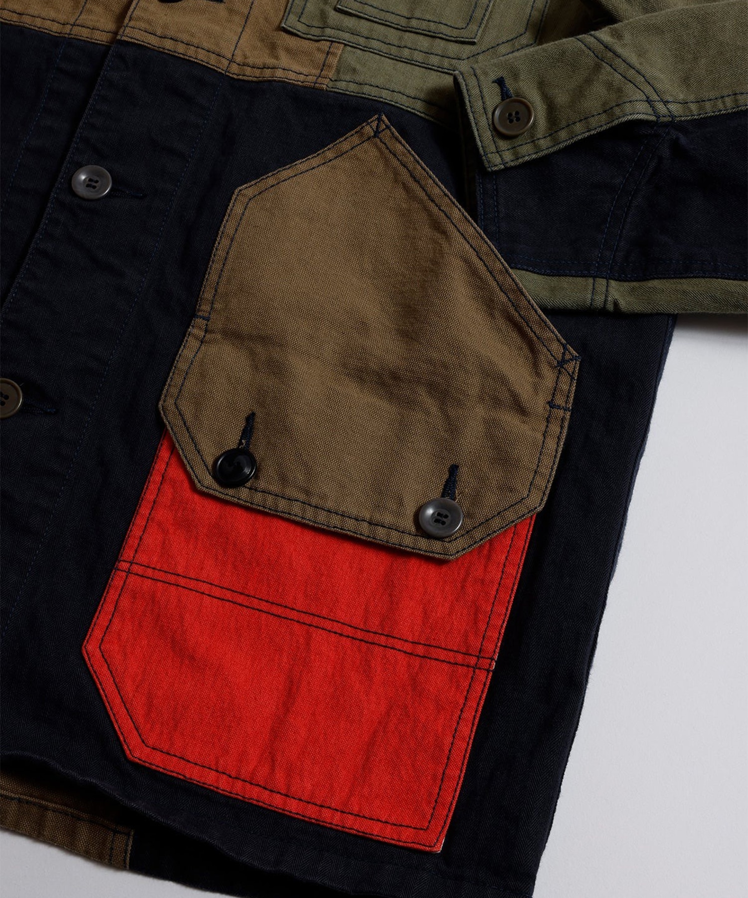 PACHWORK COVERALL JACKET RINSE FDMTL