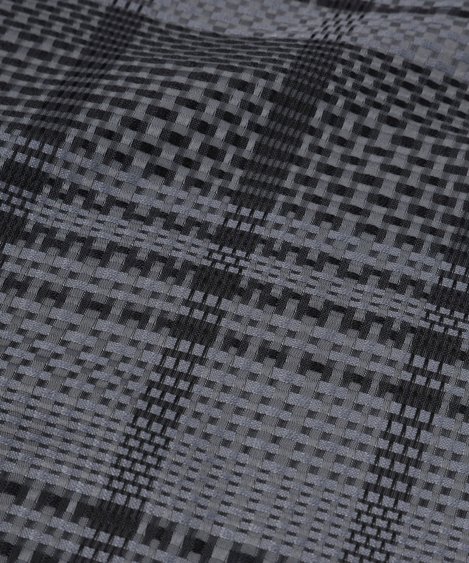 Sheer Tile Check Chin Tab Shirt CULLNI