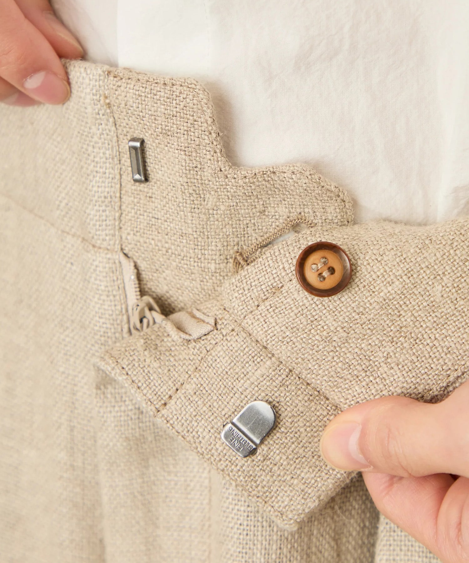 LINEN WIDE PANTS I'm here