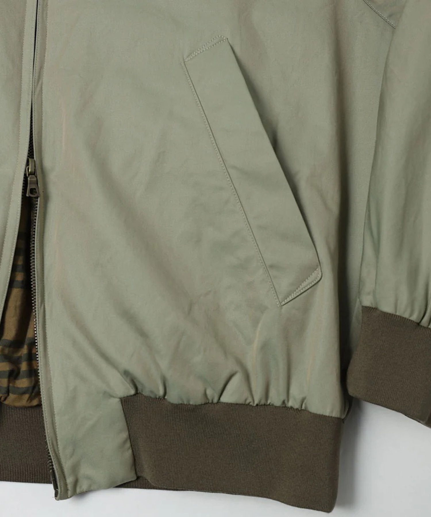 Cotton Gabardine Harrington Jacket blurhms