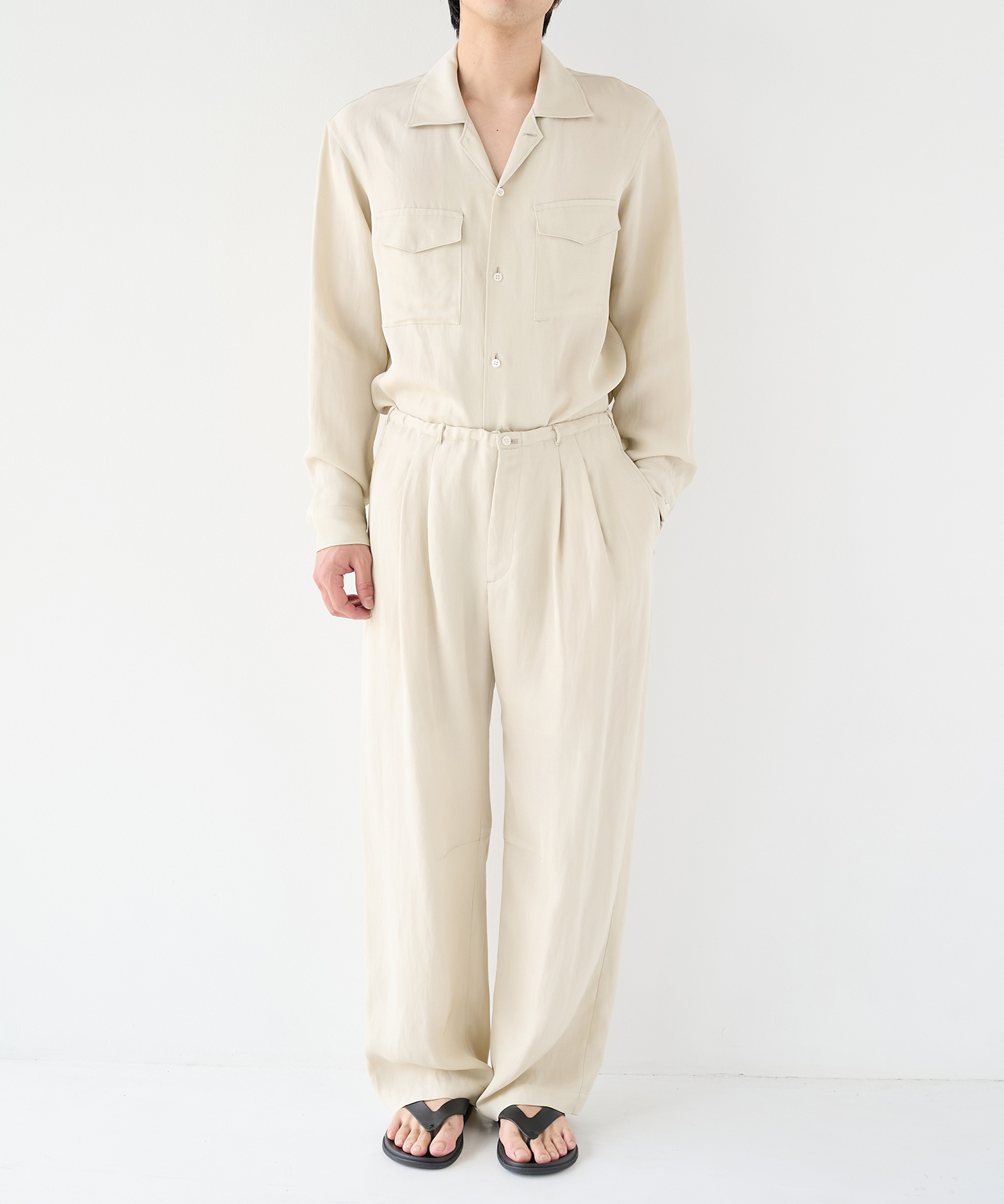 Noseason Linen Open Shirts STUDIOUS