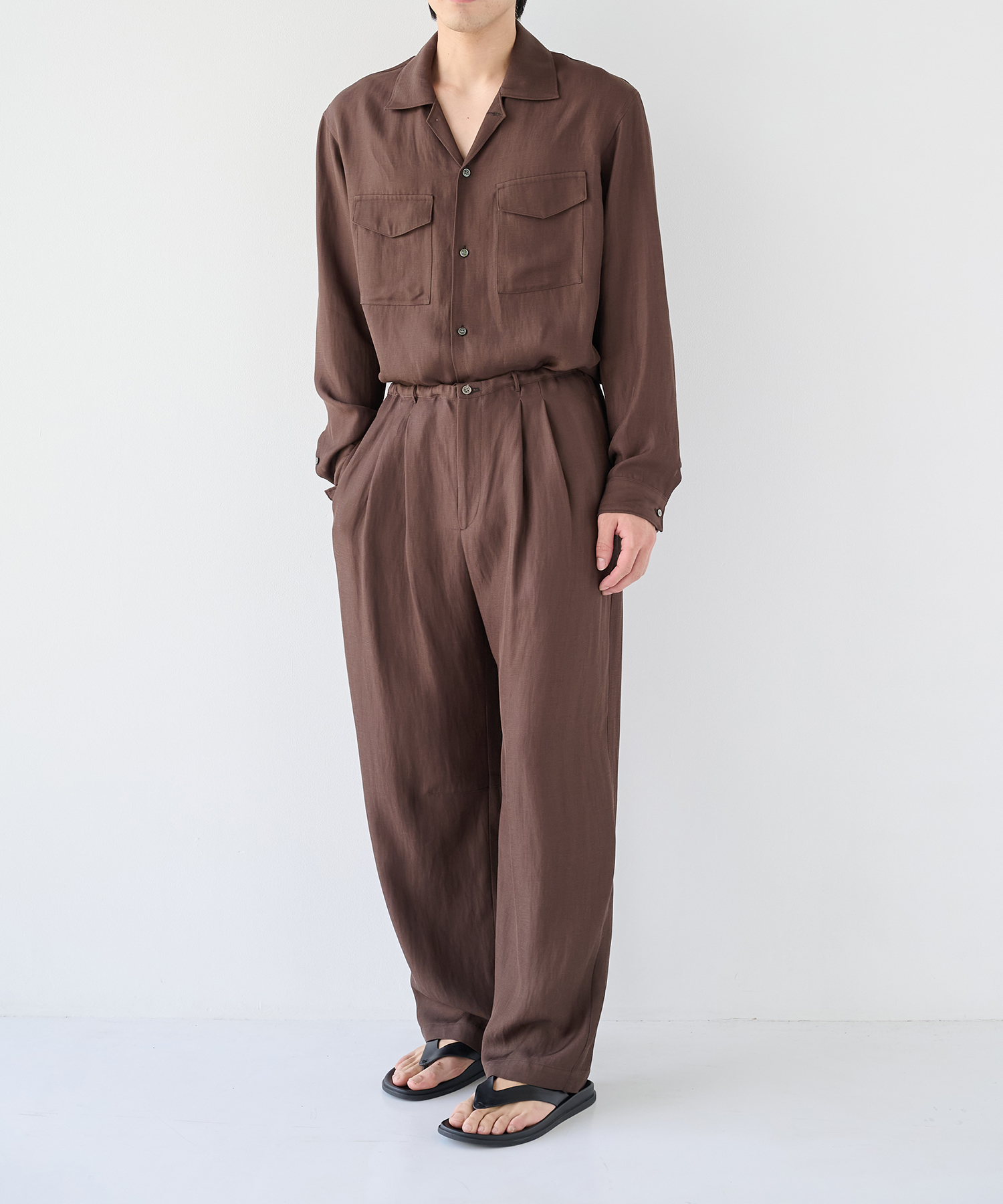 Noseason Linen Open Shirts STUDIOUS