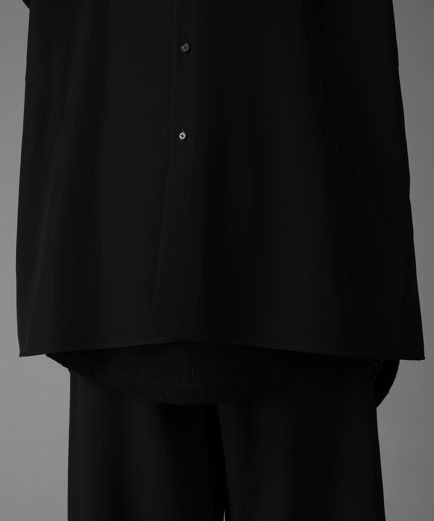 WOOL GABARDINE DOLMAN SHIRT GroundY