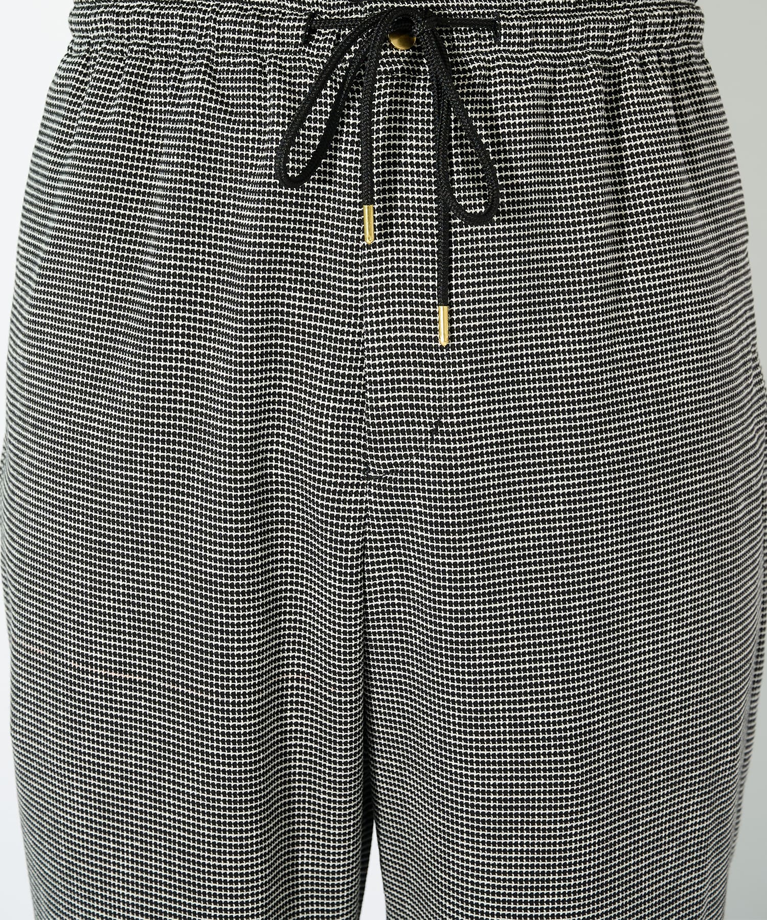 Mix Yarn Mesh Drawstring Wide Pants CULLNI