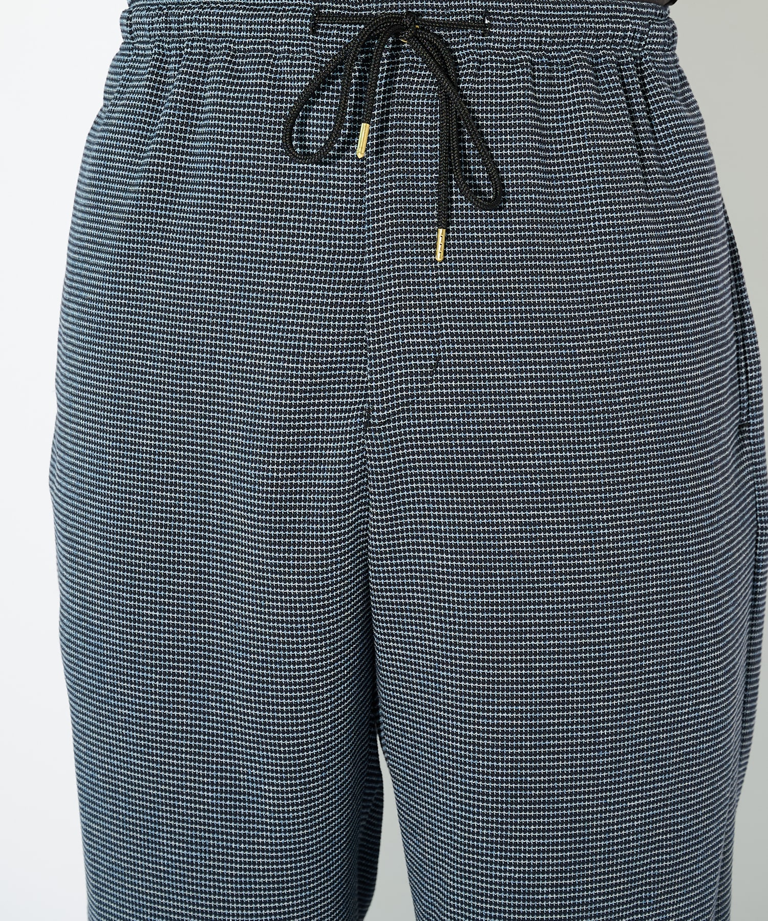 Mix Yarn Mesh Drawstring Wide Pants CULLNI