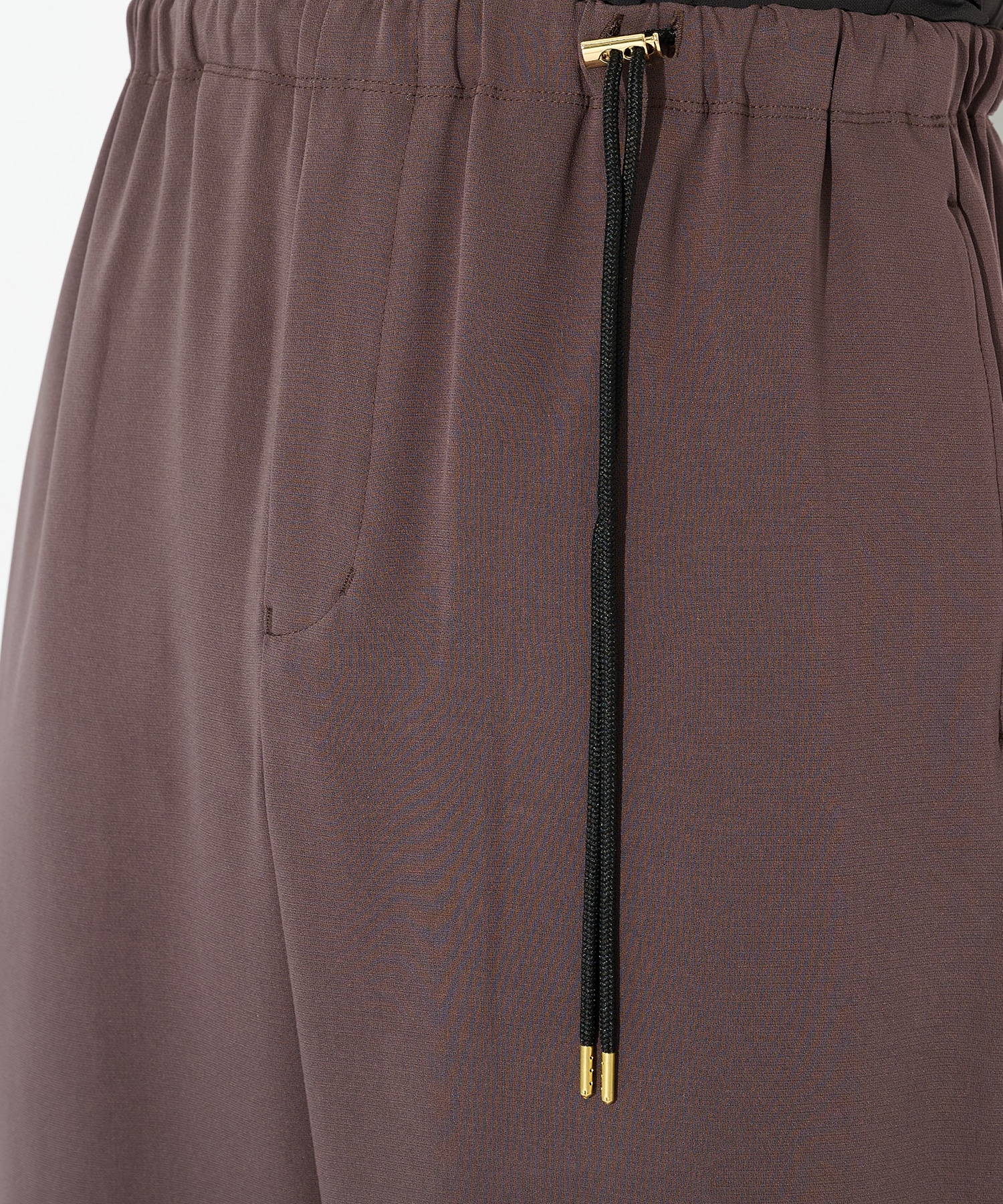 Triacetate Airy Cloth Drawstring Wide Pants CULLNI
