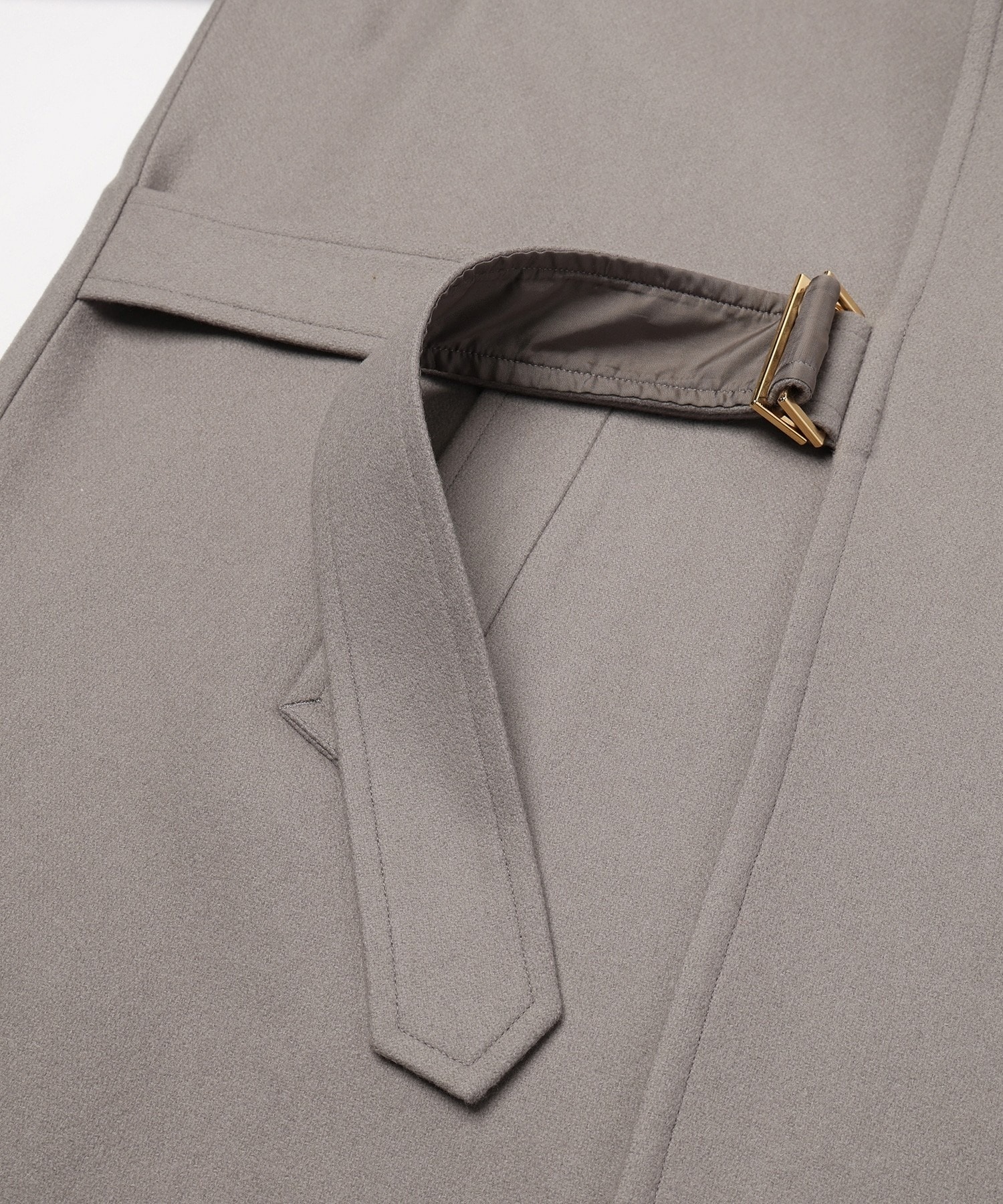 Signature Melton Minimal Tie Locken Long Coat CULLNI